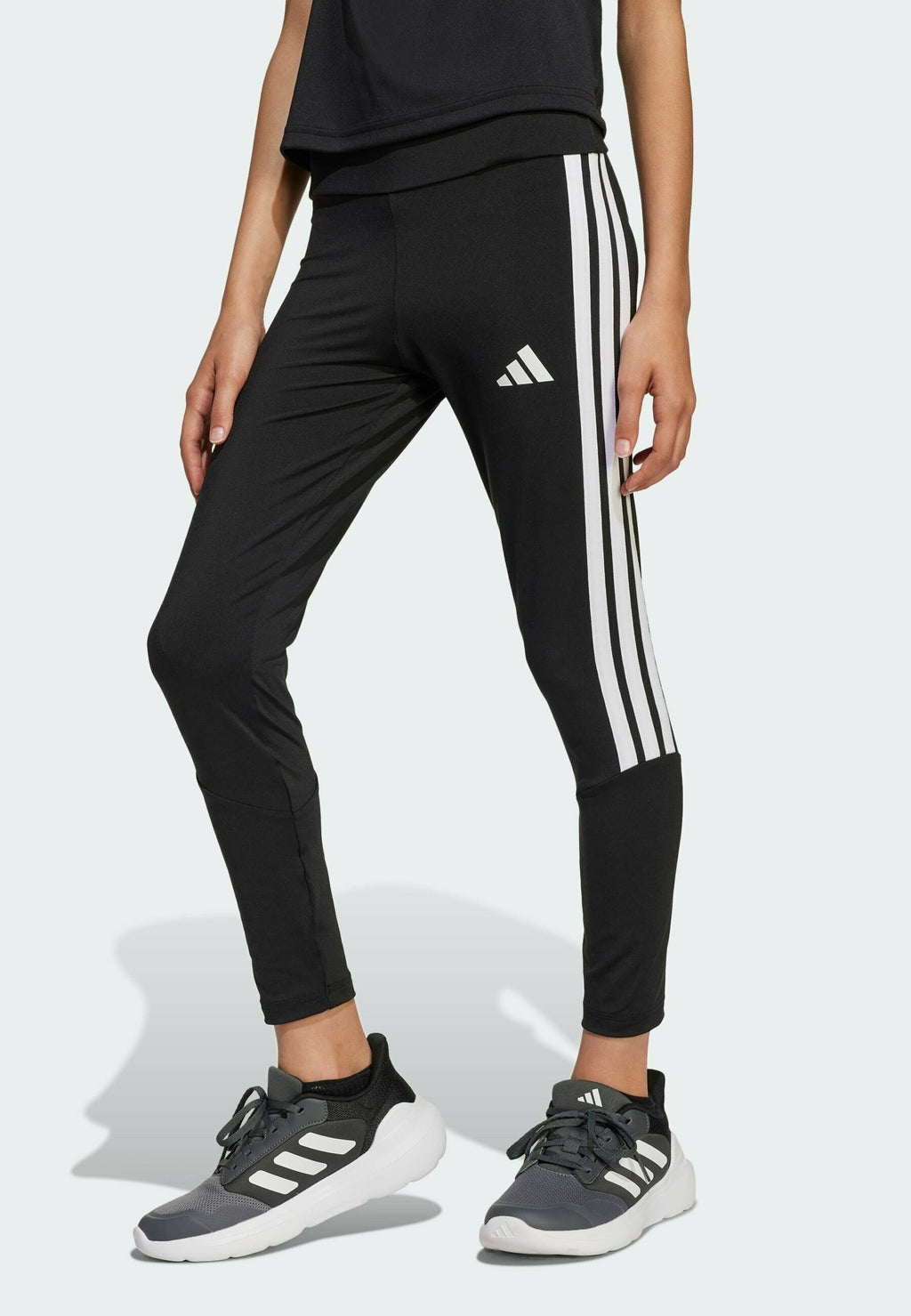 ESSENTIAL UNISEX - Leggings - Trousers - black   white