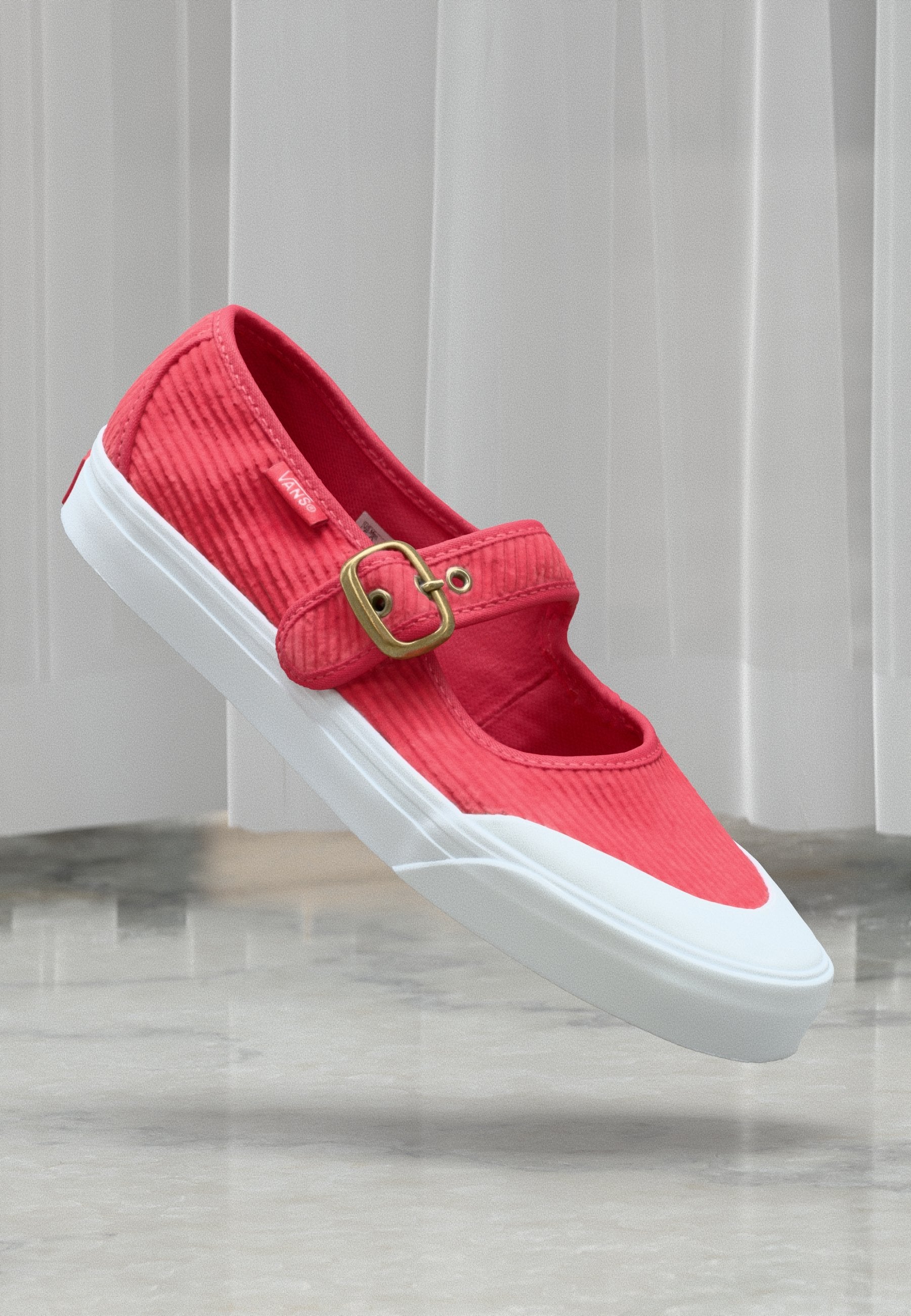 MARY JANE - Ankle strap ballet pumps - crimson haze