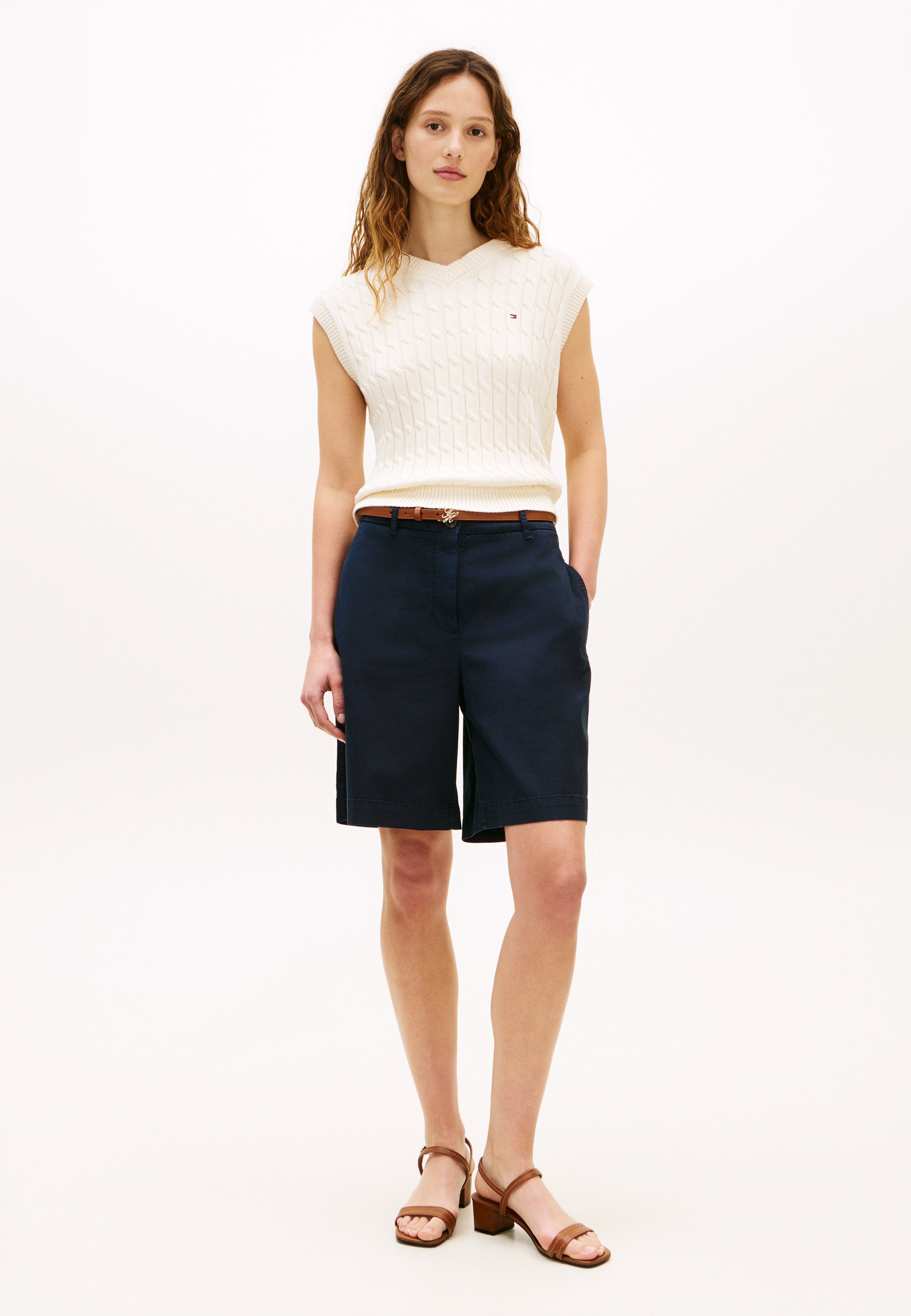 WASHED REGULAR CHINO SHORTS - Shorts - dark night navy