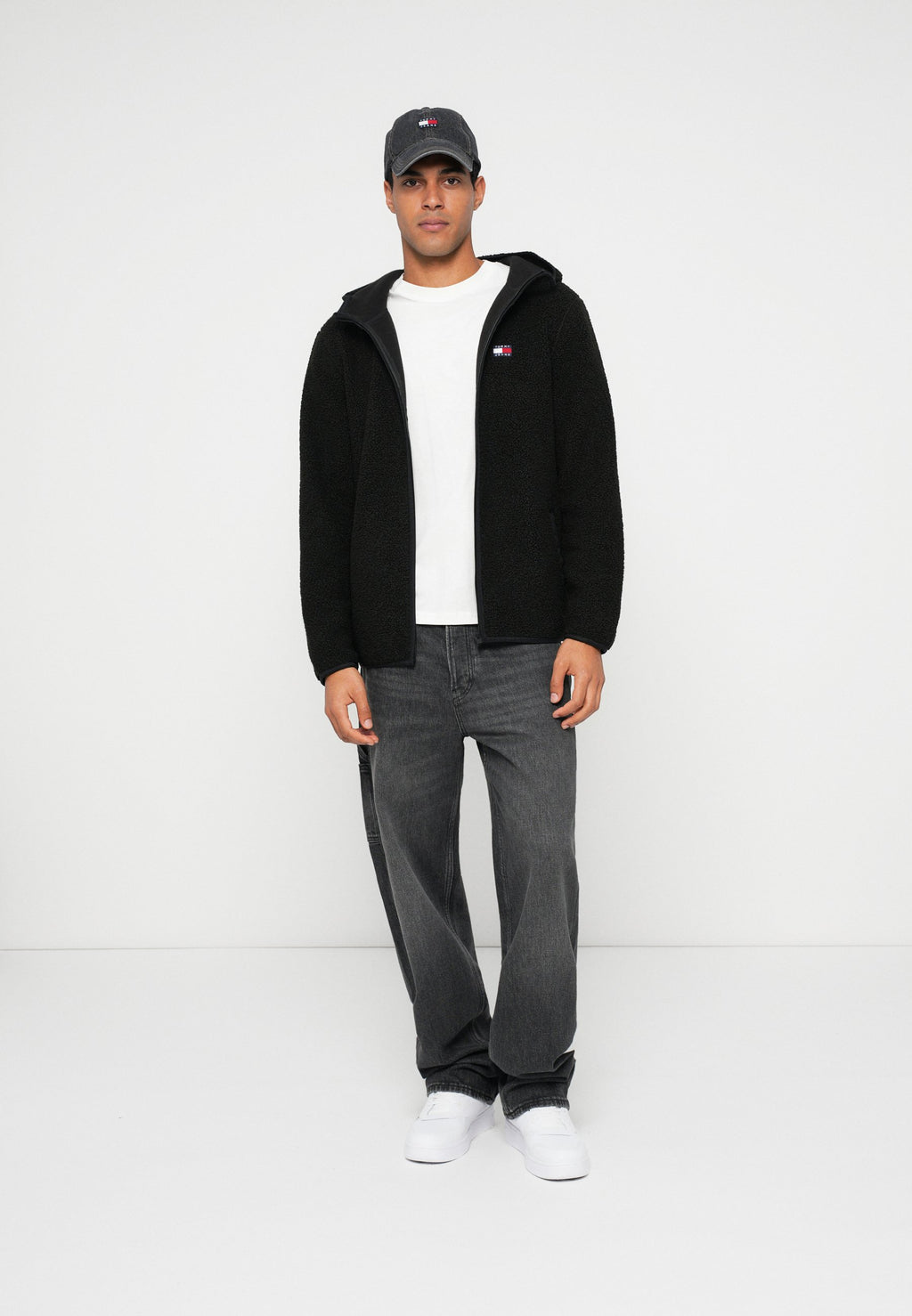 BADGE ZIP UNISEX - Fleece jacket - black