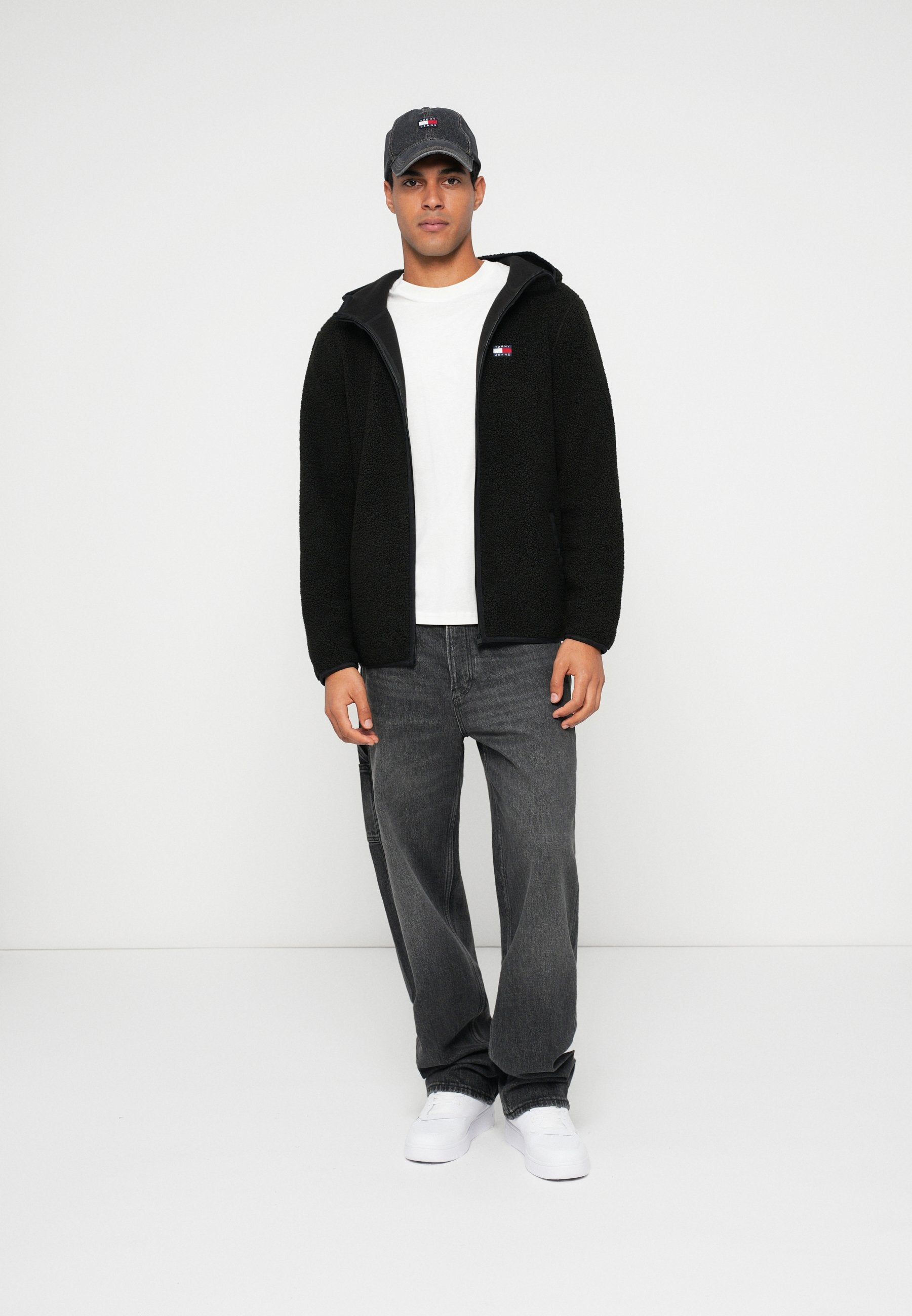 BADGE ZIP UNISEX - Fleece jacket - black