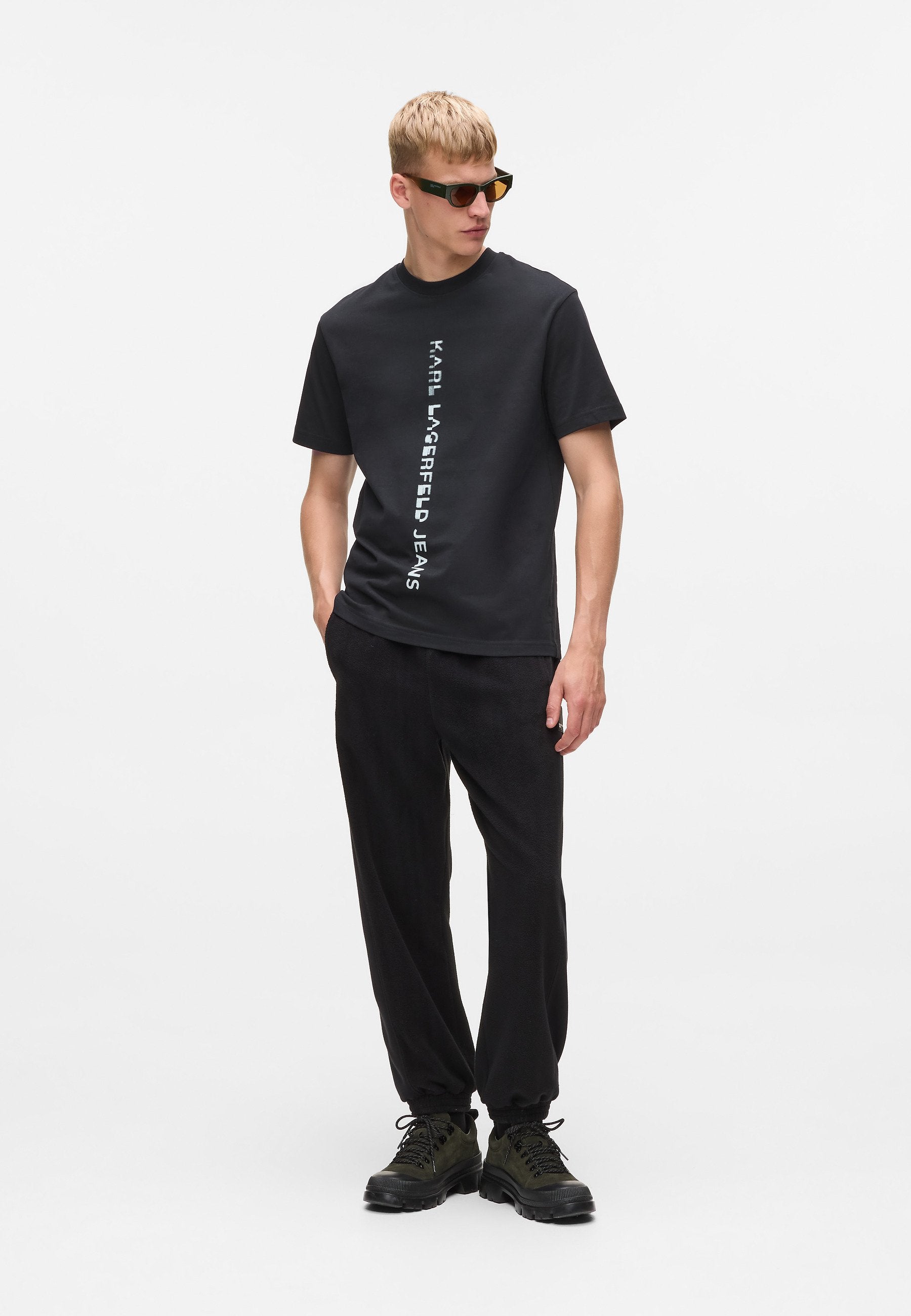 VERTICAL LOGO - Print T-shirt - black