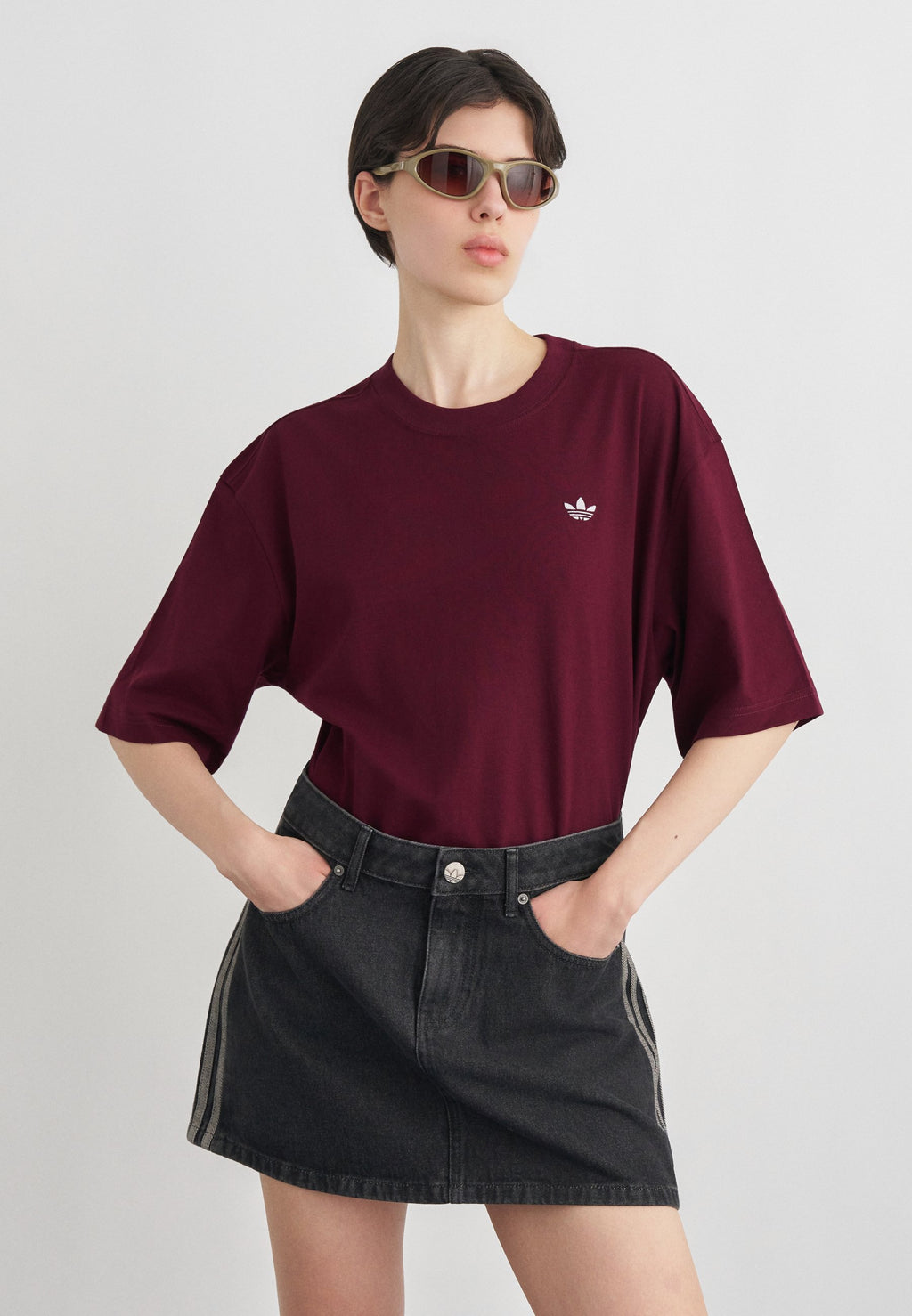 ESS TEE OS - Basic T-shirt - maroon