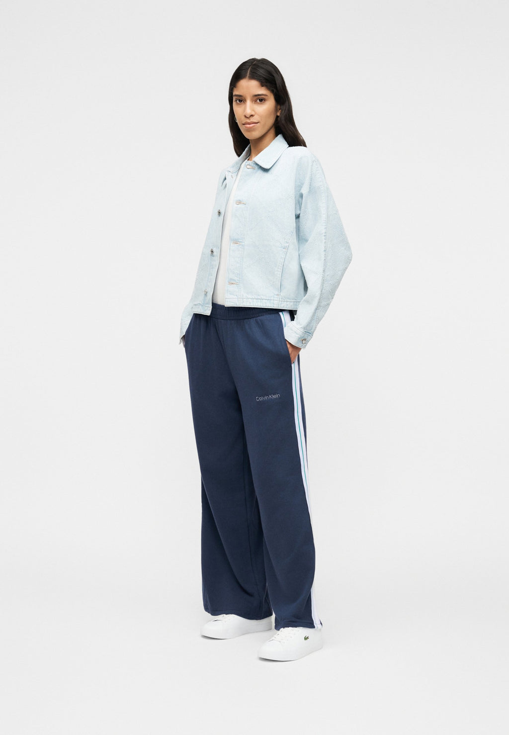 WIDE LEG JOGGER - Tracksuit bottoms - blue nights