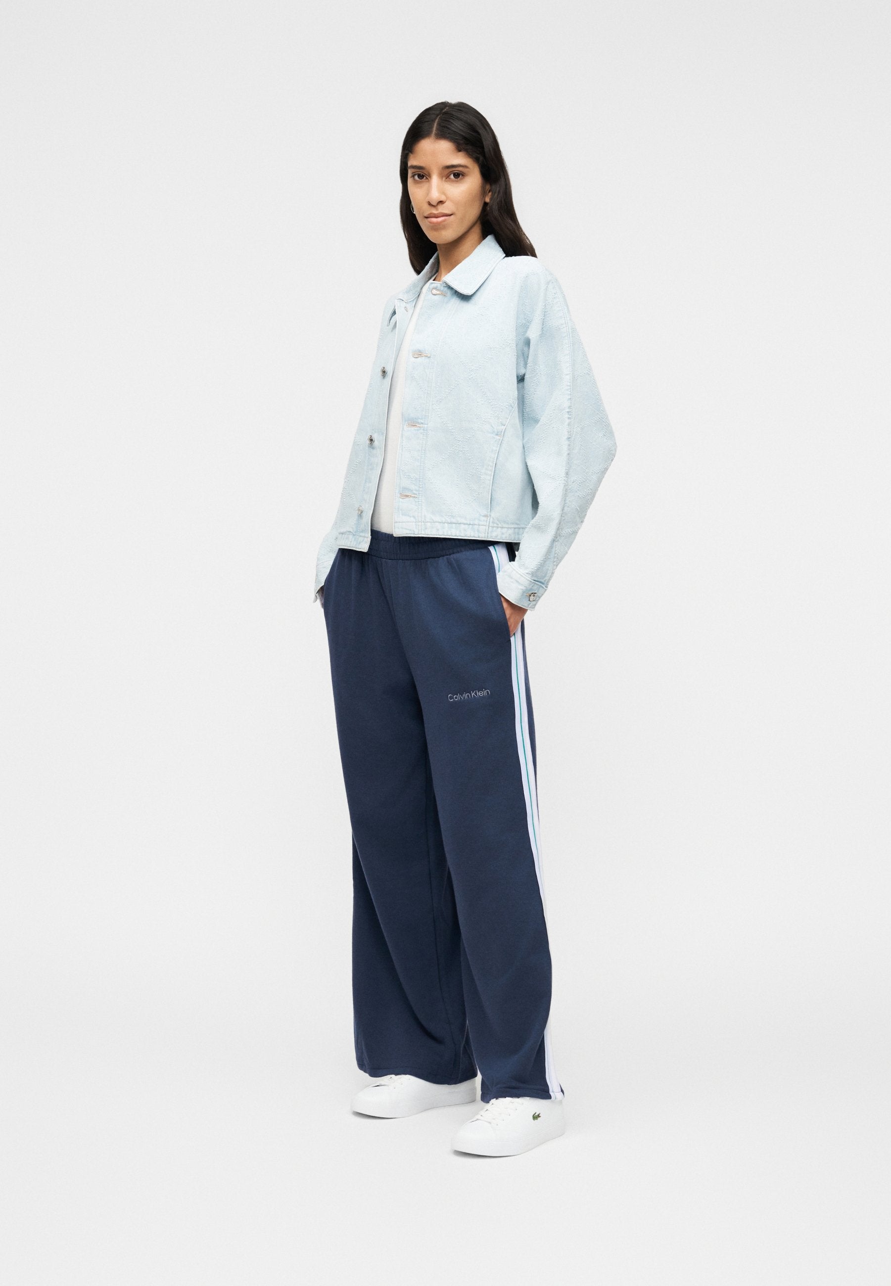 WIDE LEG JOGGER - Tracksuit bottoms - blue nights