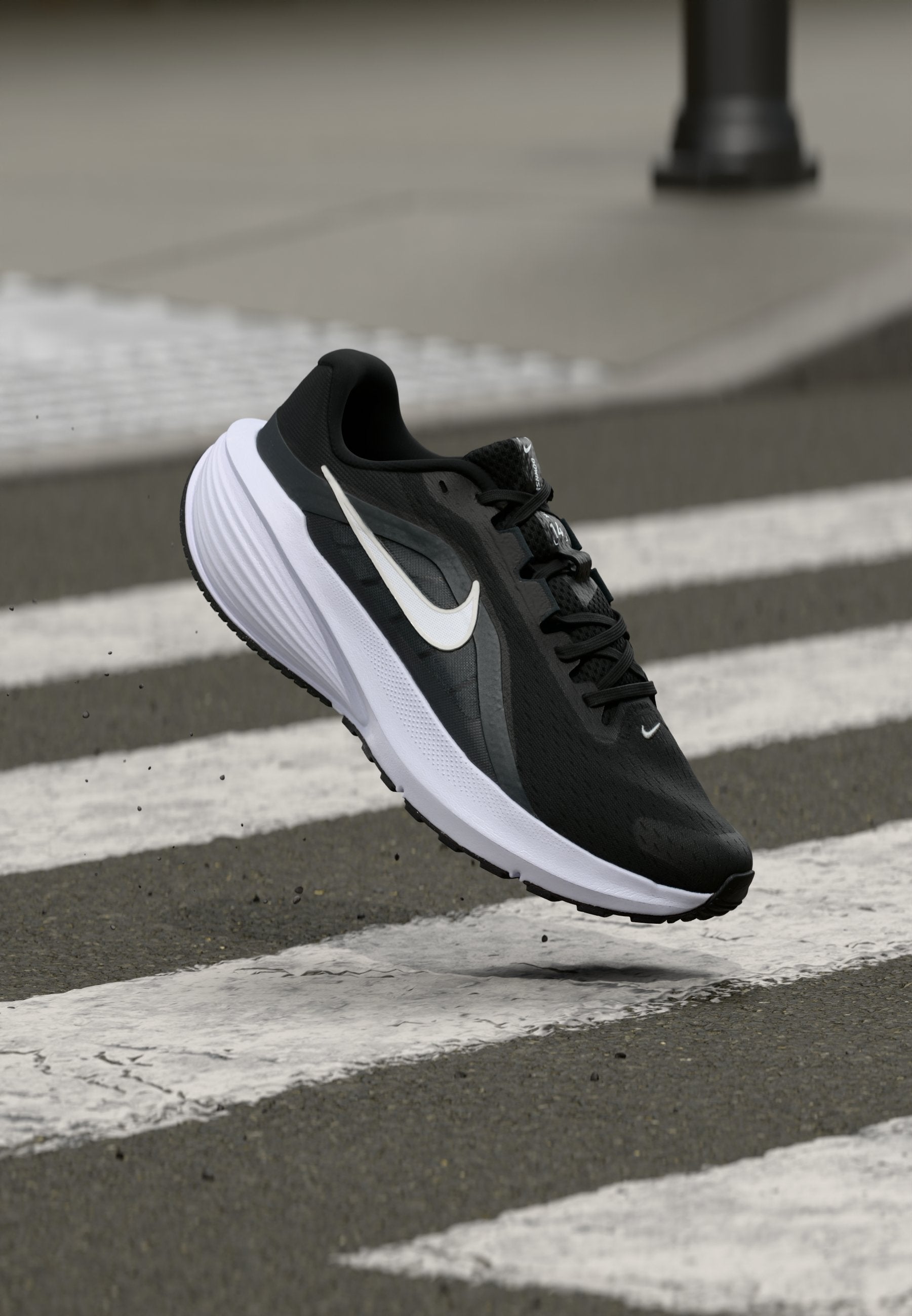 DOWNSHIFTER 14 - Road running shoes - black/white/anthracite/wolf grey