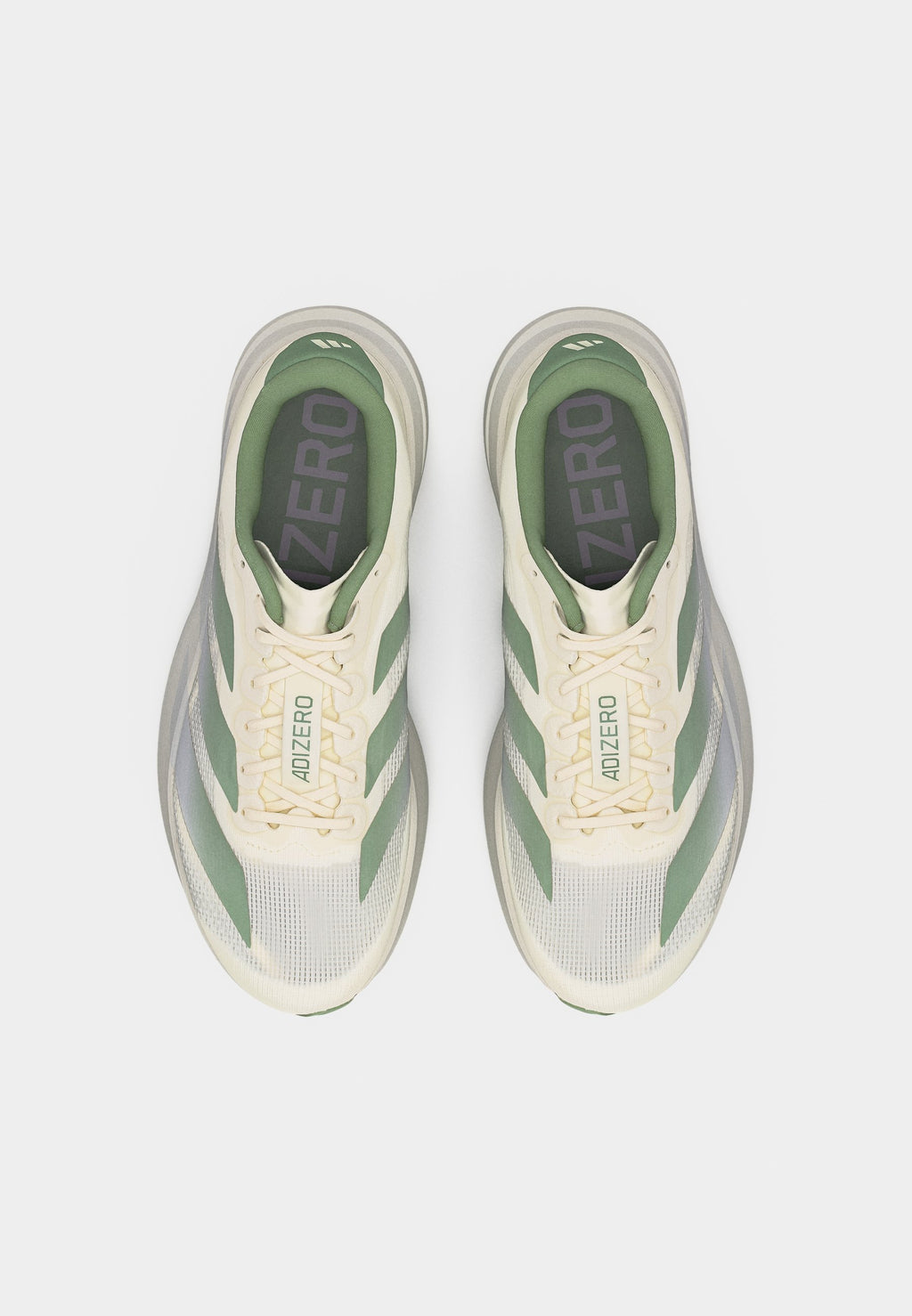 ADIZERO EVO SL M - Trainers - off white/silver-coloured green/grey one