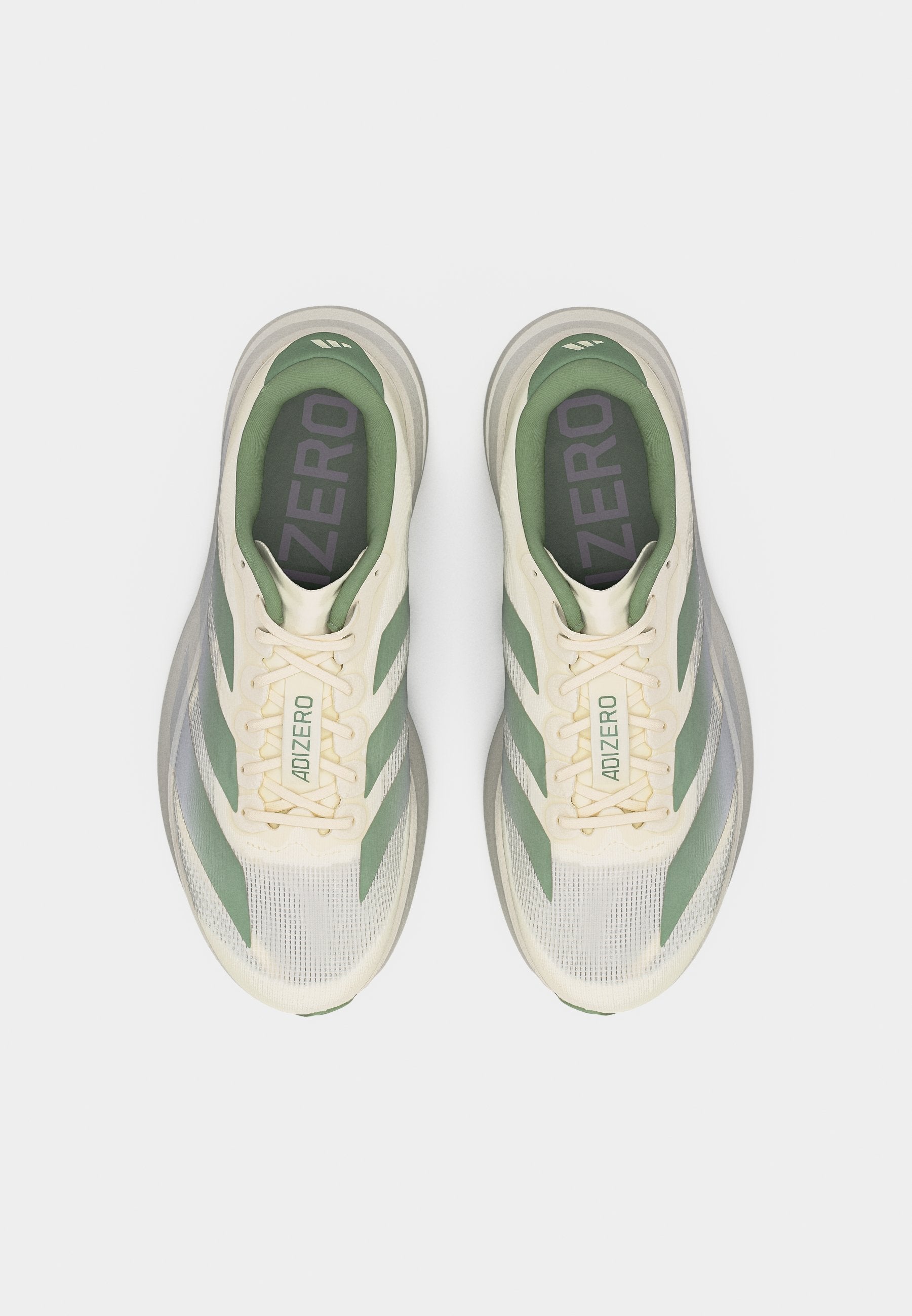 ADIZERO EVO SL M - Trainers - off white/silver-coloured green/grey one