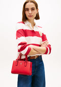 TH MONOGRAM CROSSBODY TOTE BAG - Handbag - primary red