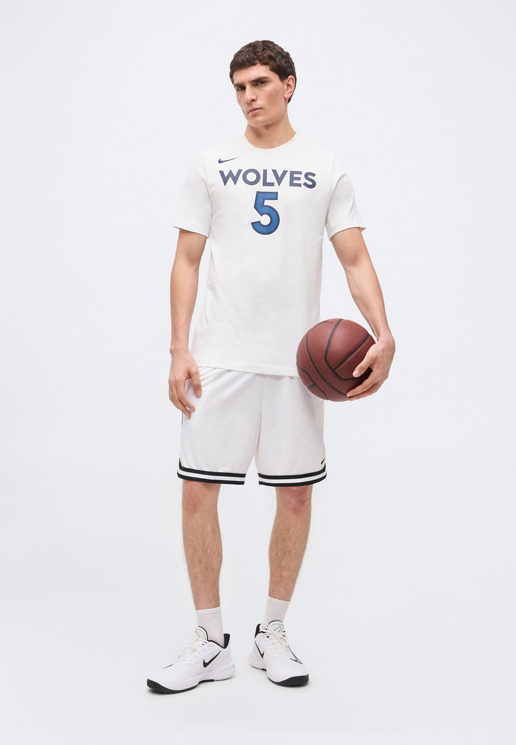 NBA MINNESOTA TIMBERWOLVES TEE ANTHONY EDWARDS - Günlük giyim - beyaz