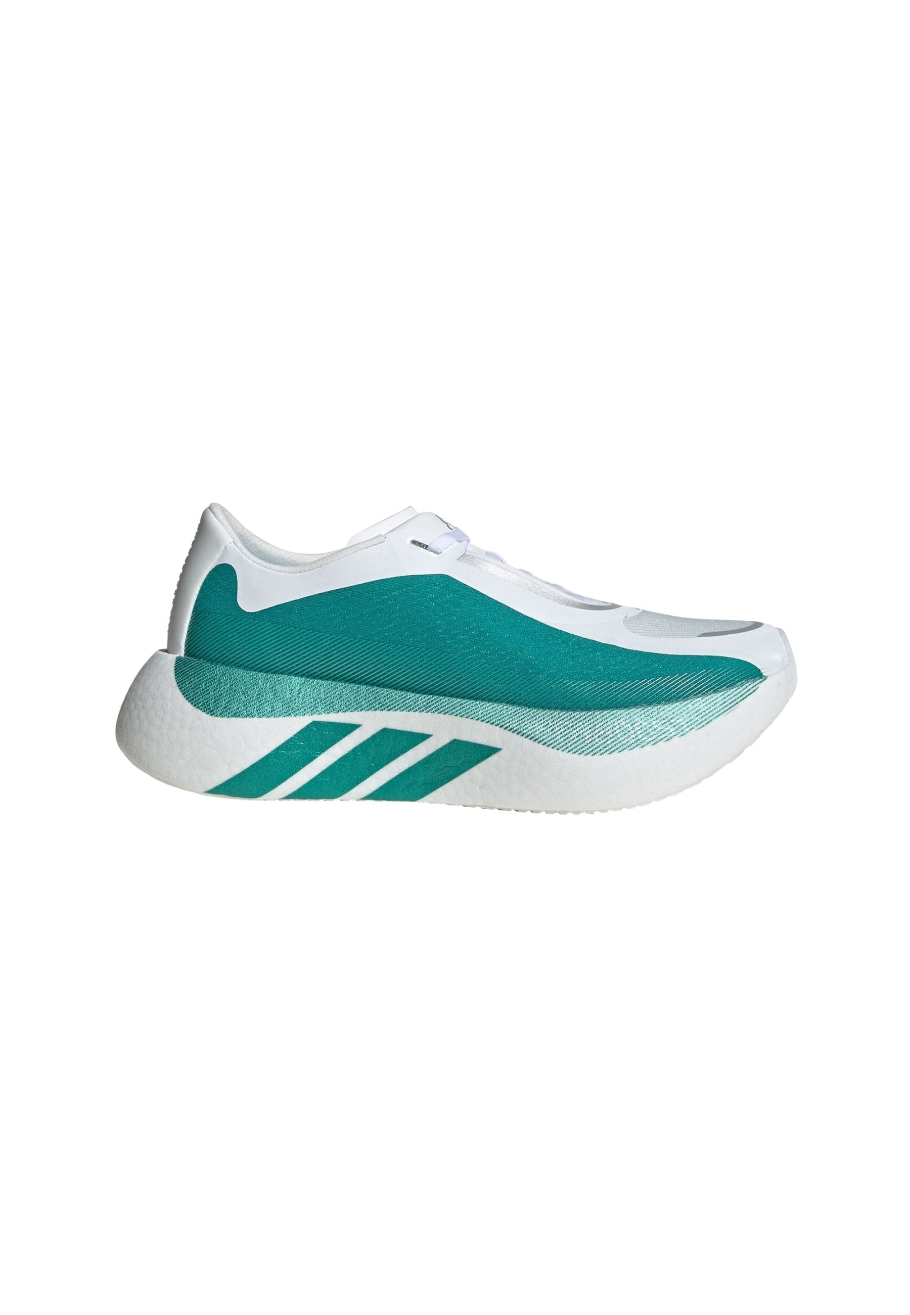 HYPERBOOST EDGE - Road running shoes - cloud white   equipment green    metalic