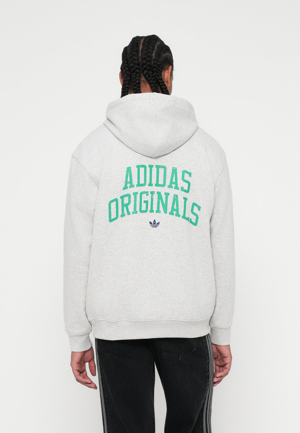 TYPOGRAPHIE RÉTRO UNISEXE - Sweat à capuche - gris chiné clair
