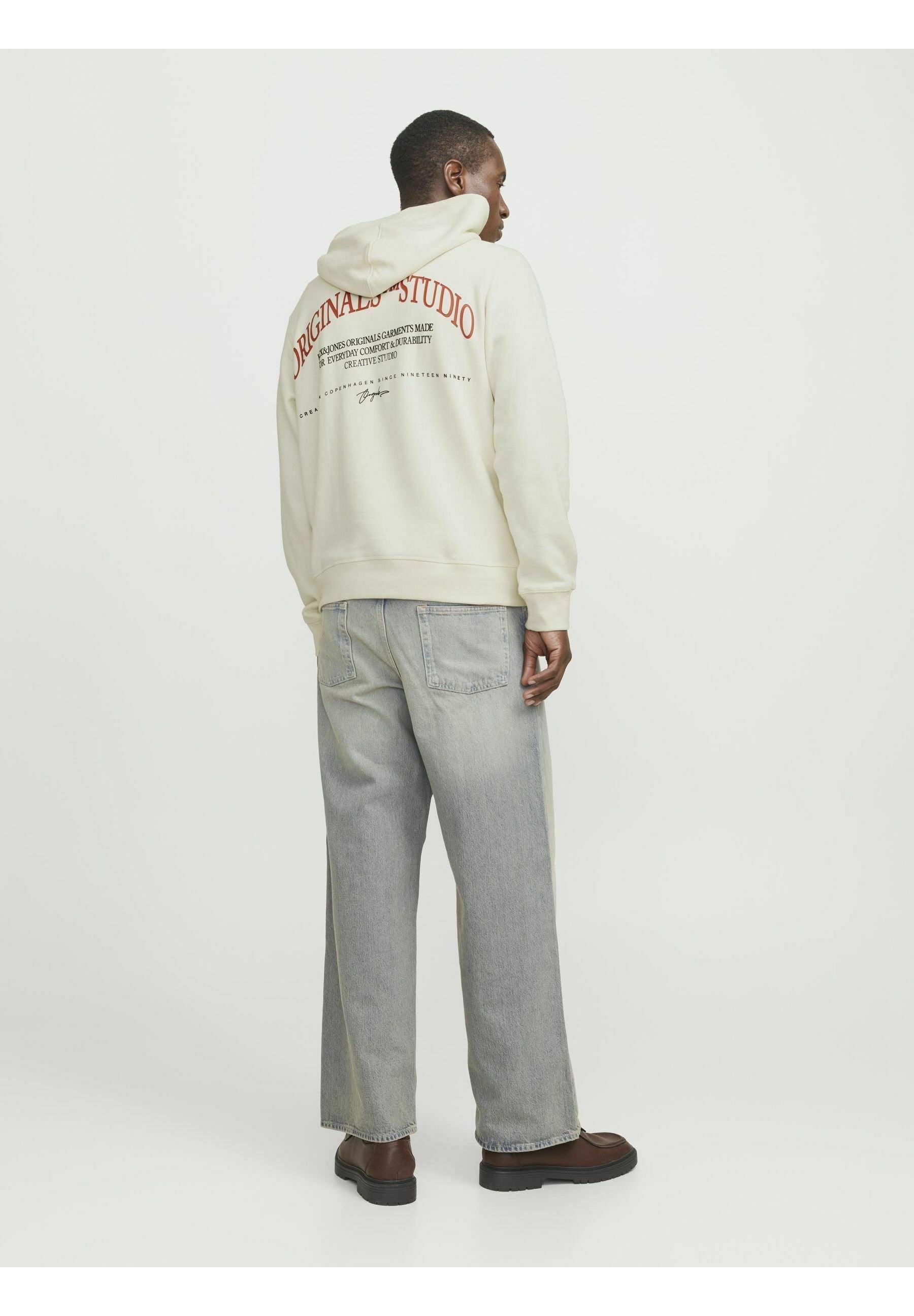 Printed - Hoodie - antique white