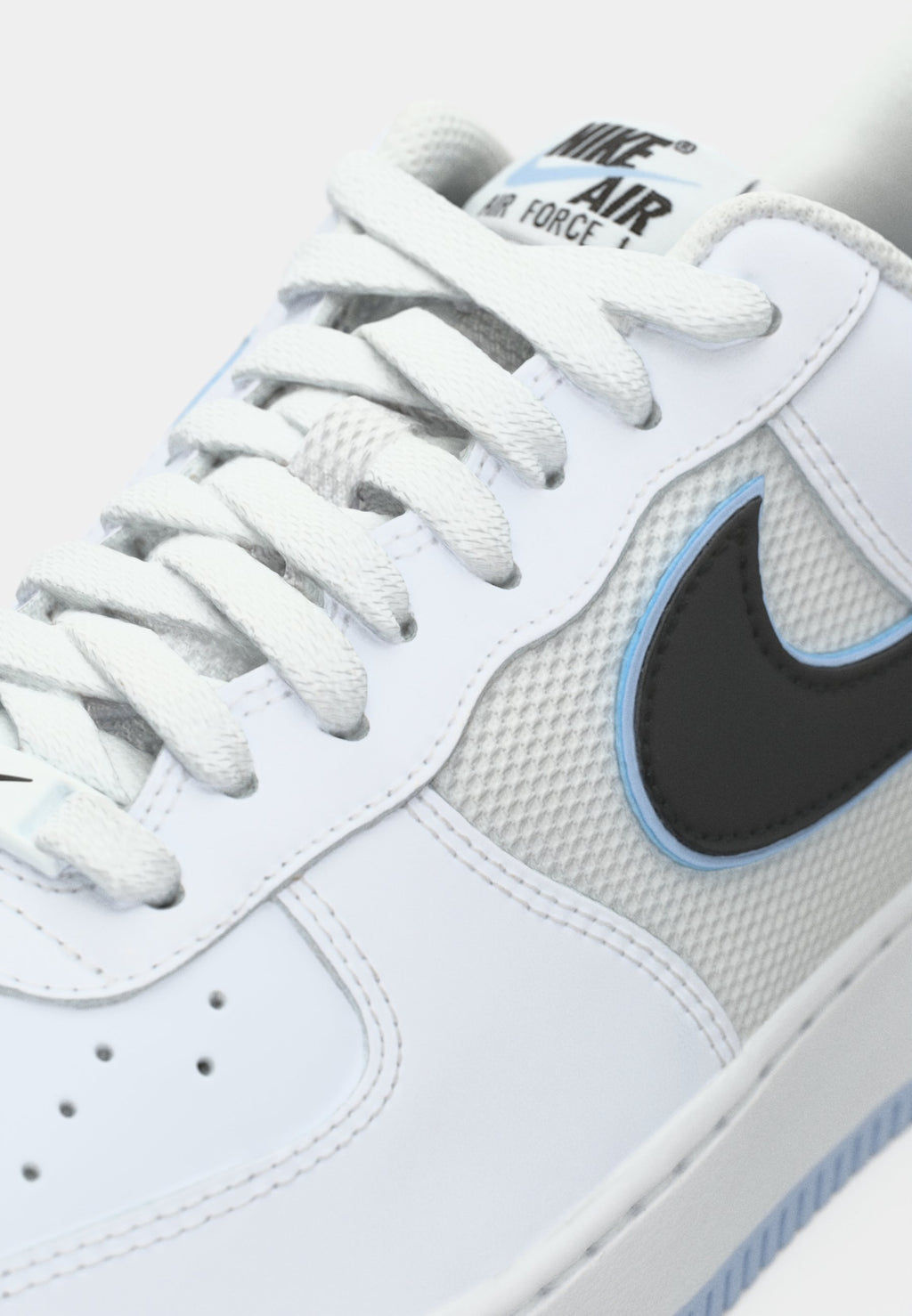 AIR FORCE 1 UNISEX - Trainers - white/black/hydrogen blue