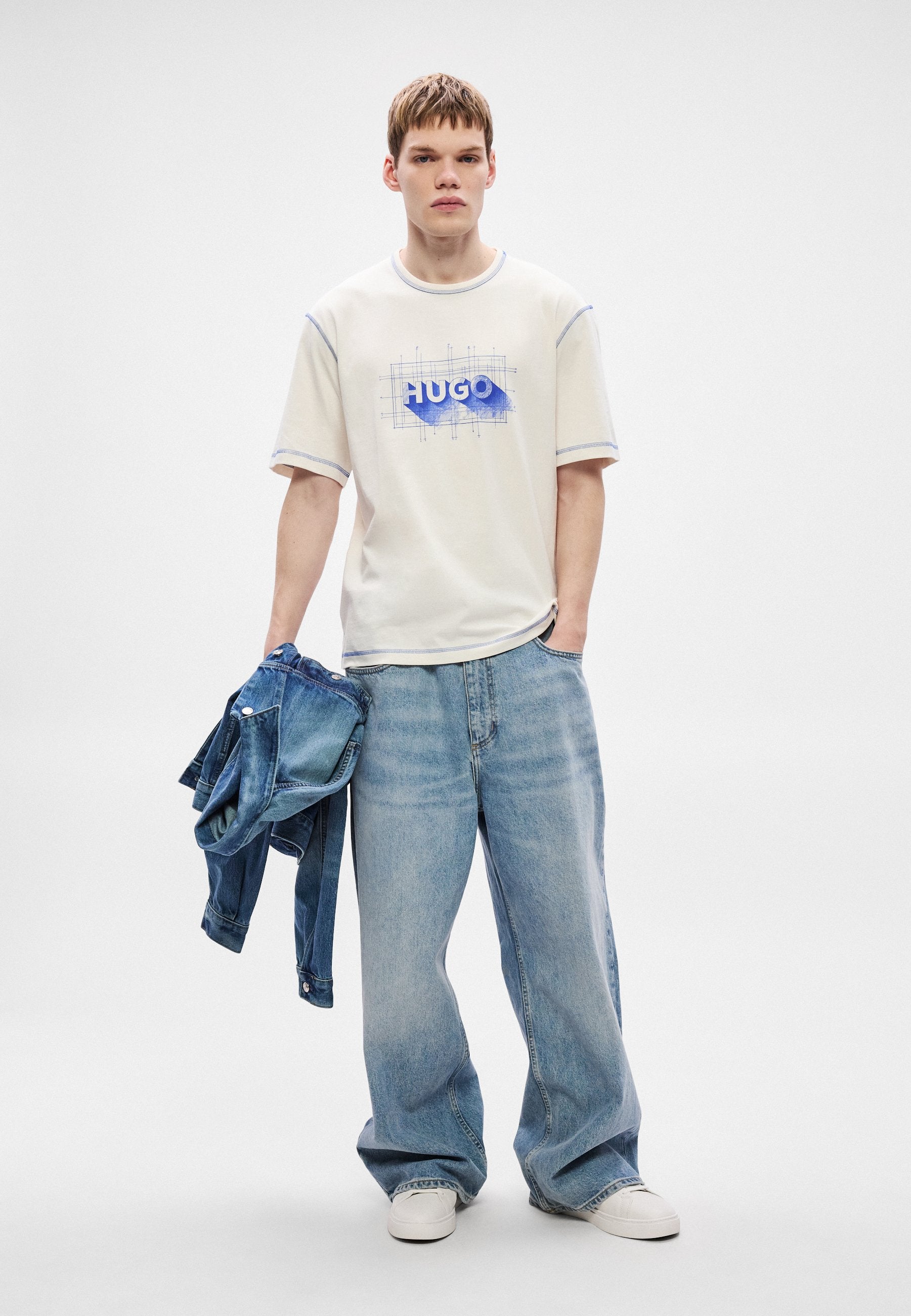 NOTHAL - Print T-shirt - open white