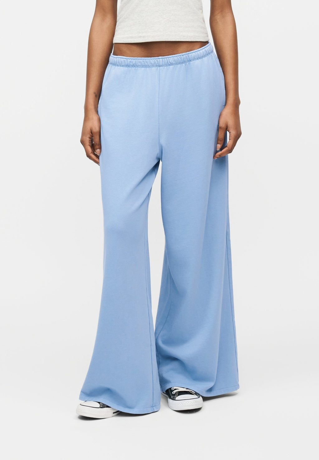 LOGO BAGGY PANTS - Tracksuit bottoms - moonstone blue