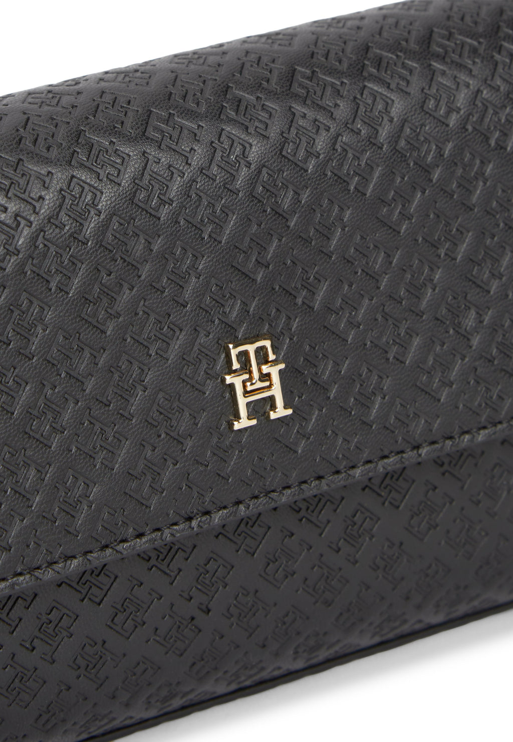 HILFIGER ICON DEBOSSED LOGO FLAP POUCH - Clutch - black