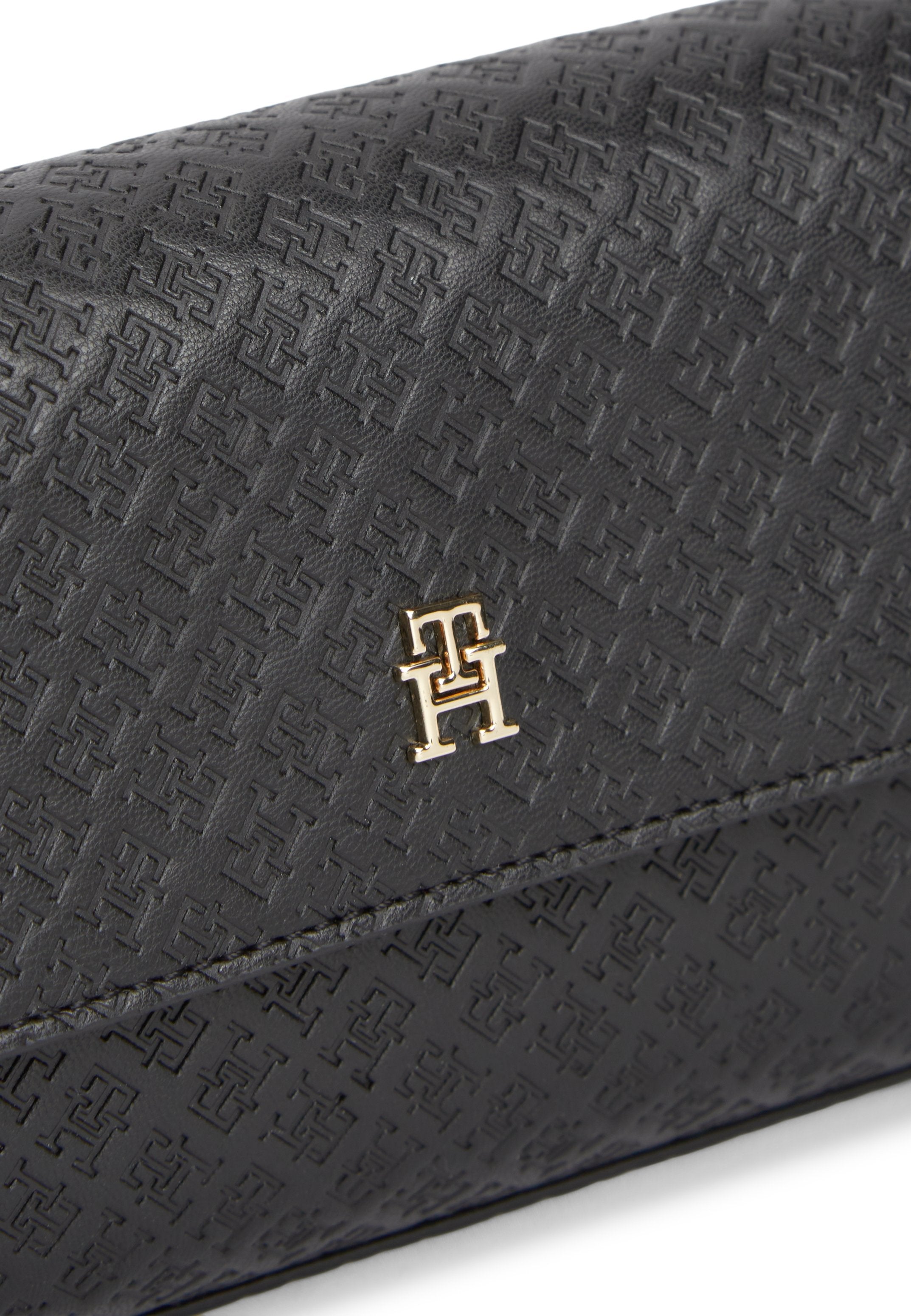 HILFIGER ICON DEBOSSED LOGO FLAP POUCH - Clutch - black