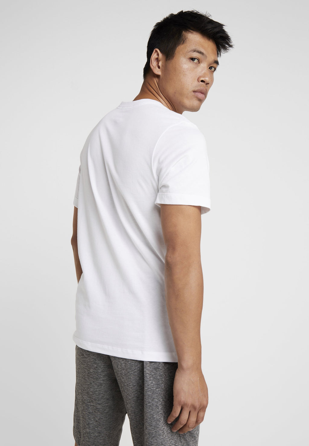 TEE CREW SOLID - Sports T-shirt - white/black