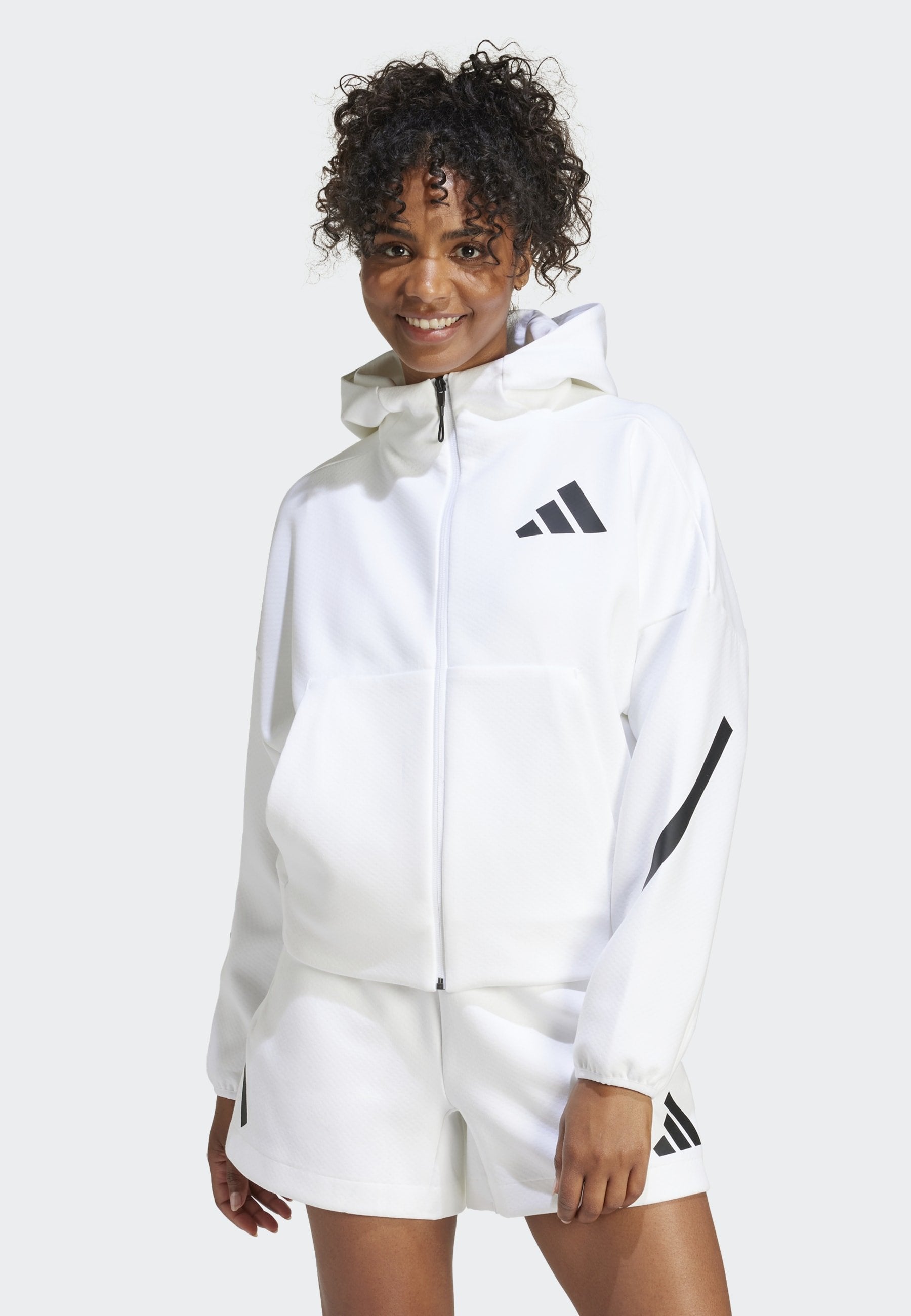 Z.N.E. FULL ZIP - Zip-up sweatshirt - white