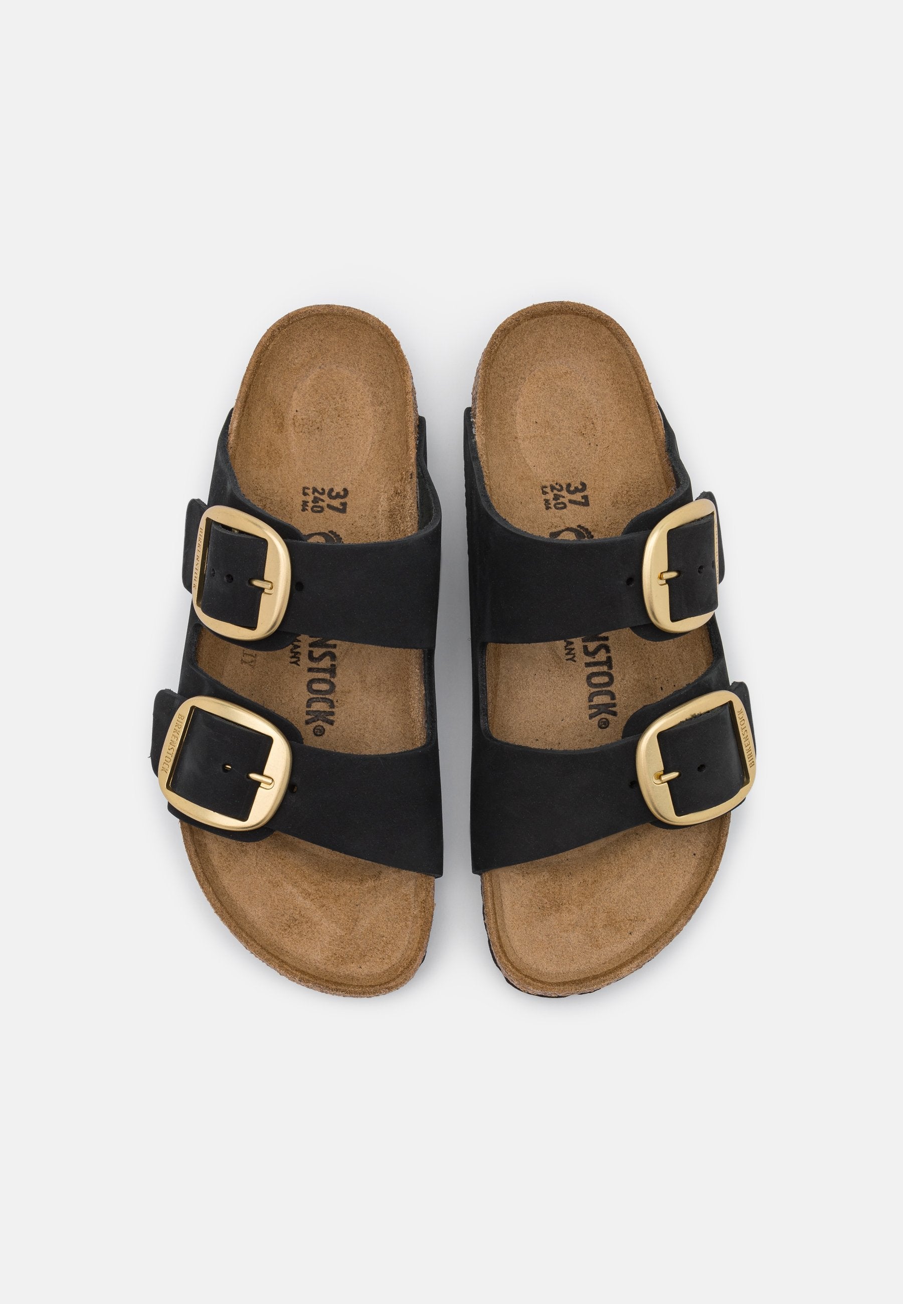 ARIZONA BIG BUCKLE LENB BLACK (GOLD) NARROW - Sandals - black
