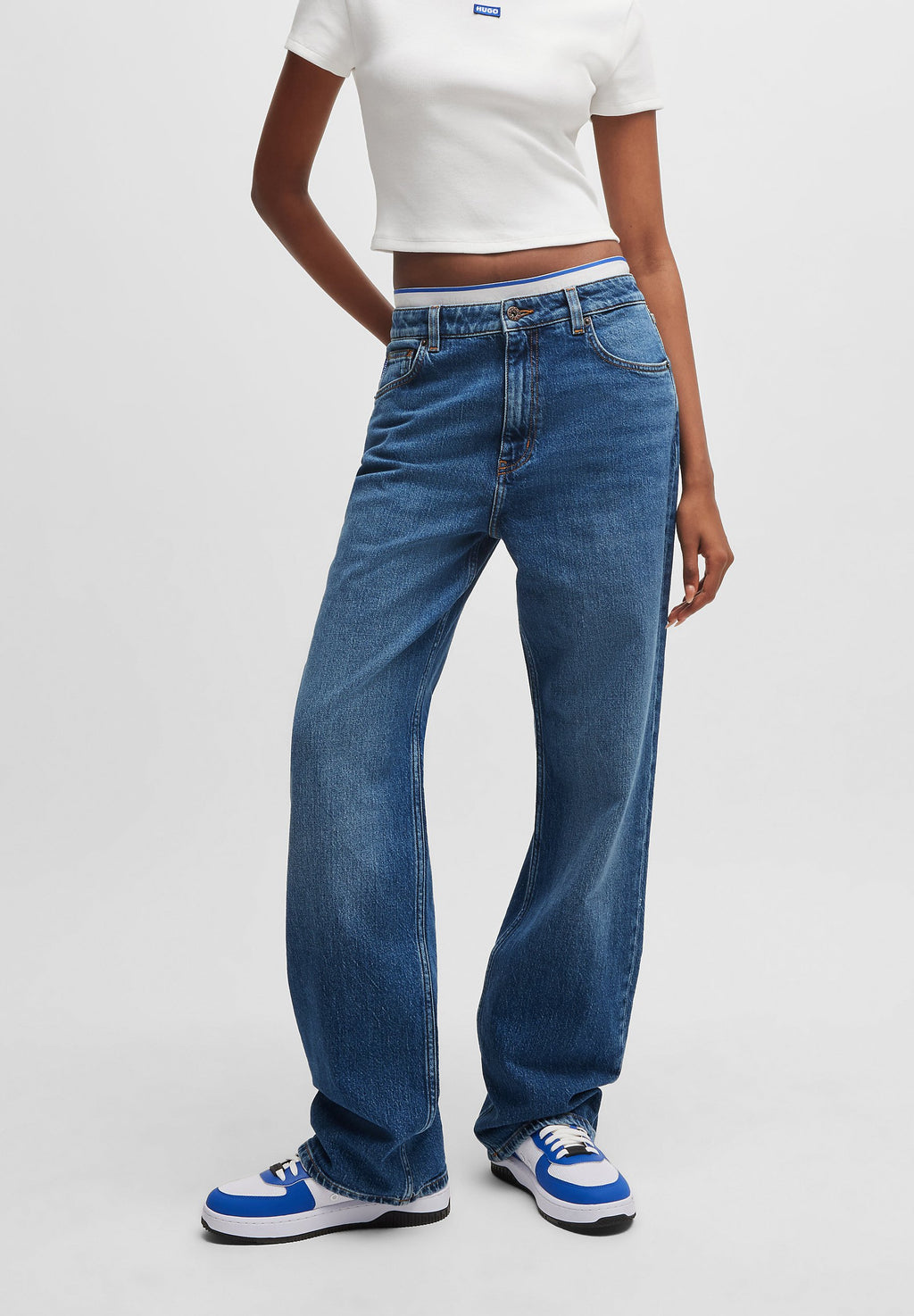 ELYAH - Straight leg jeans - medium blue