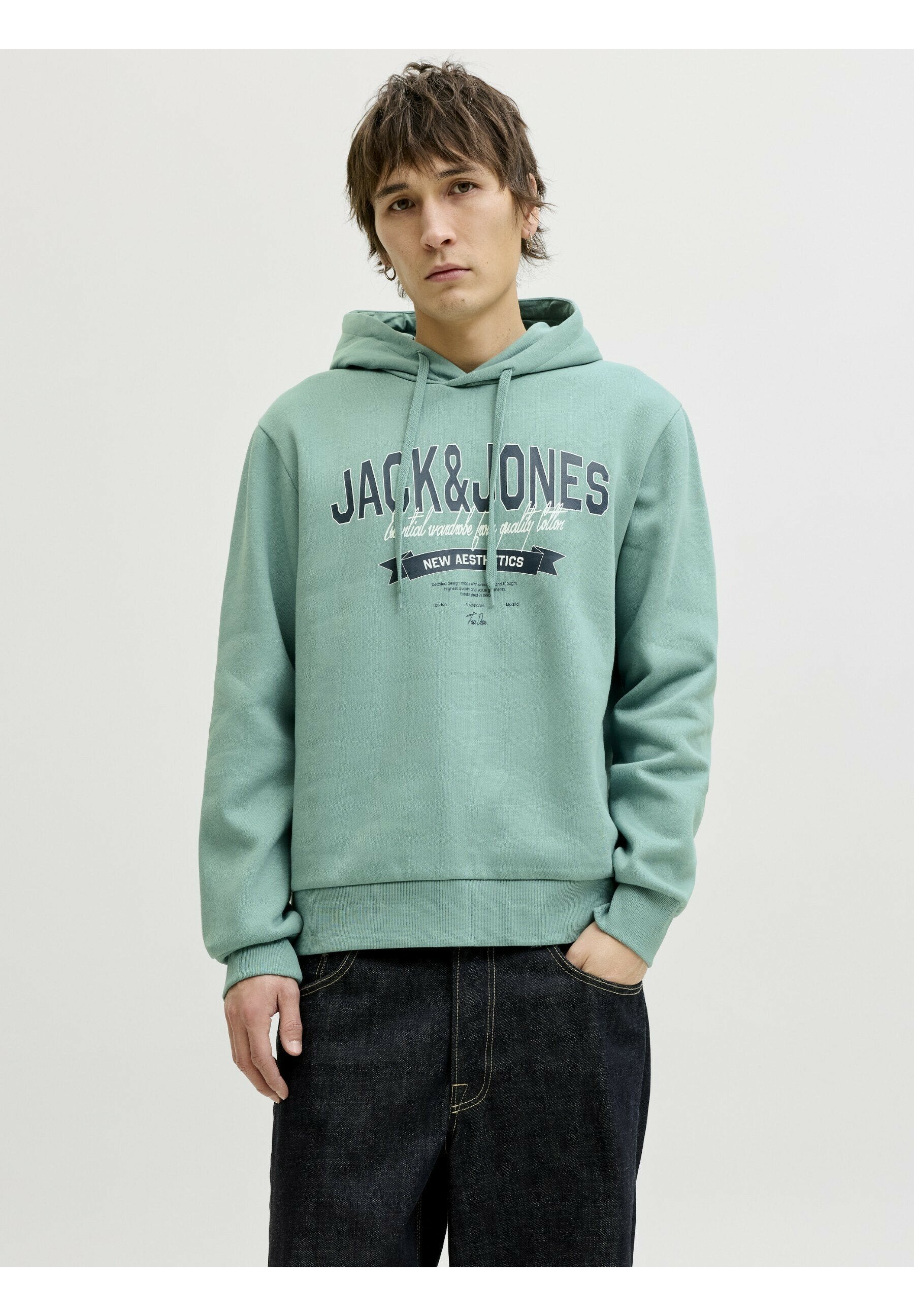 Logo - Hoodie - mineral blue