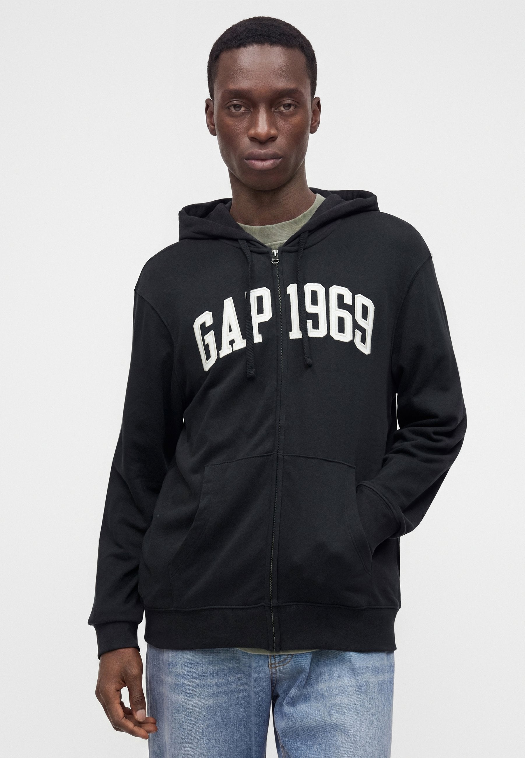 Zip-up sweatshirt - moonless night