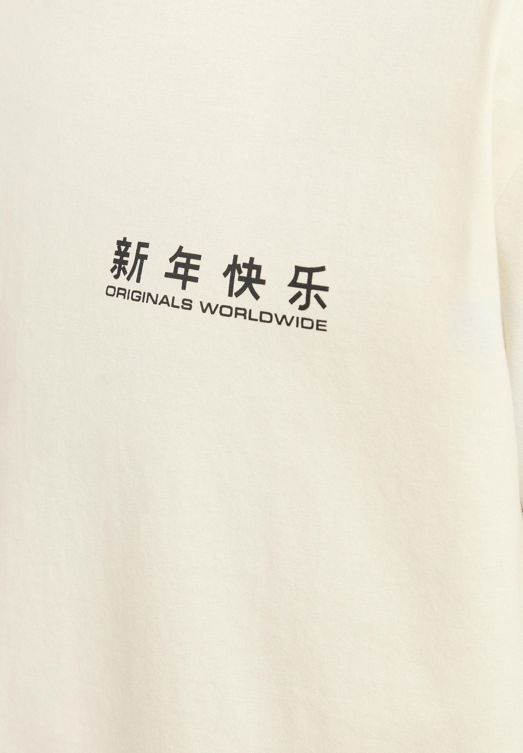 JORSNAKE CREW NECK - Print T-shirt - antique white