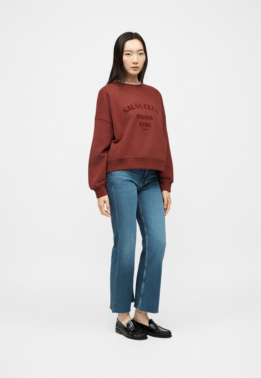Sweatshirt - dark red