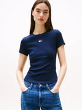 SLIM BADGE TEE - Basic T-shirt - dark night navy