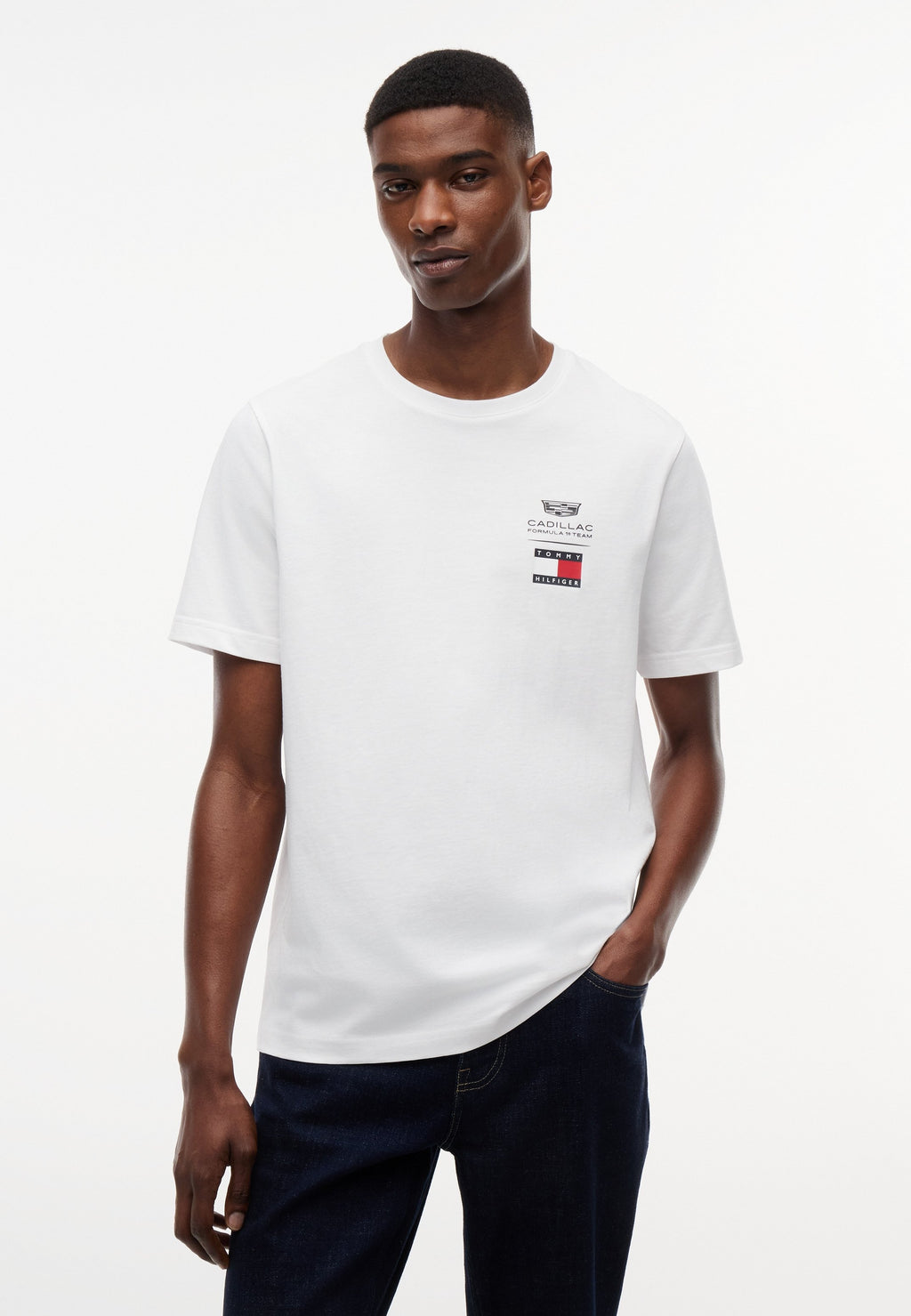 TH X CADILLAC FORMULA 1 TEAM LOGO TEE UNISEX - Print T-shirt - white