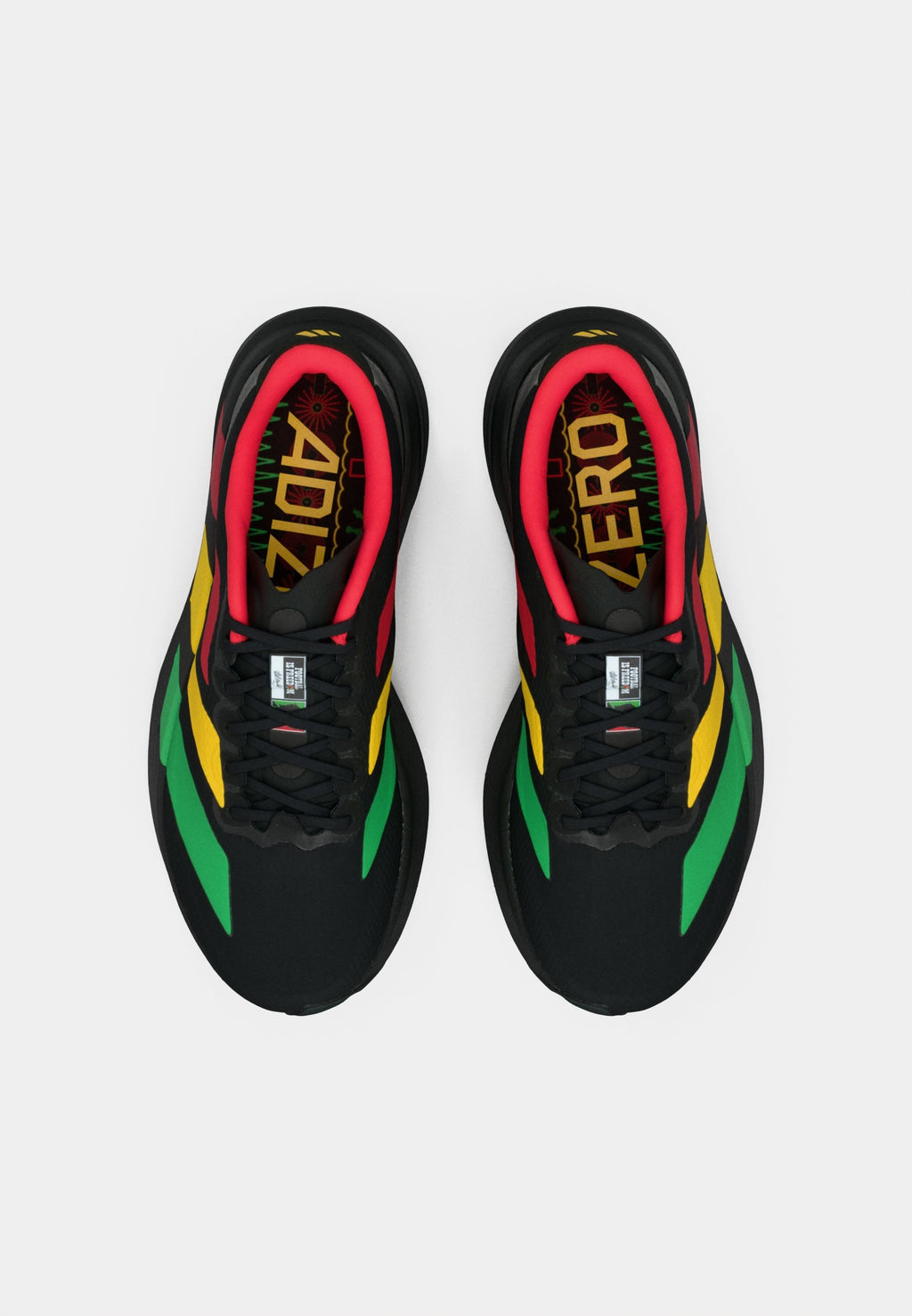 ADIZERO EVO SL - Trainers - core black/vivid green/bold gold-coloured