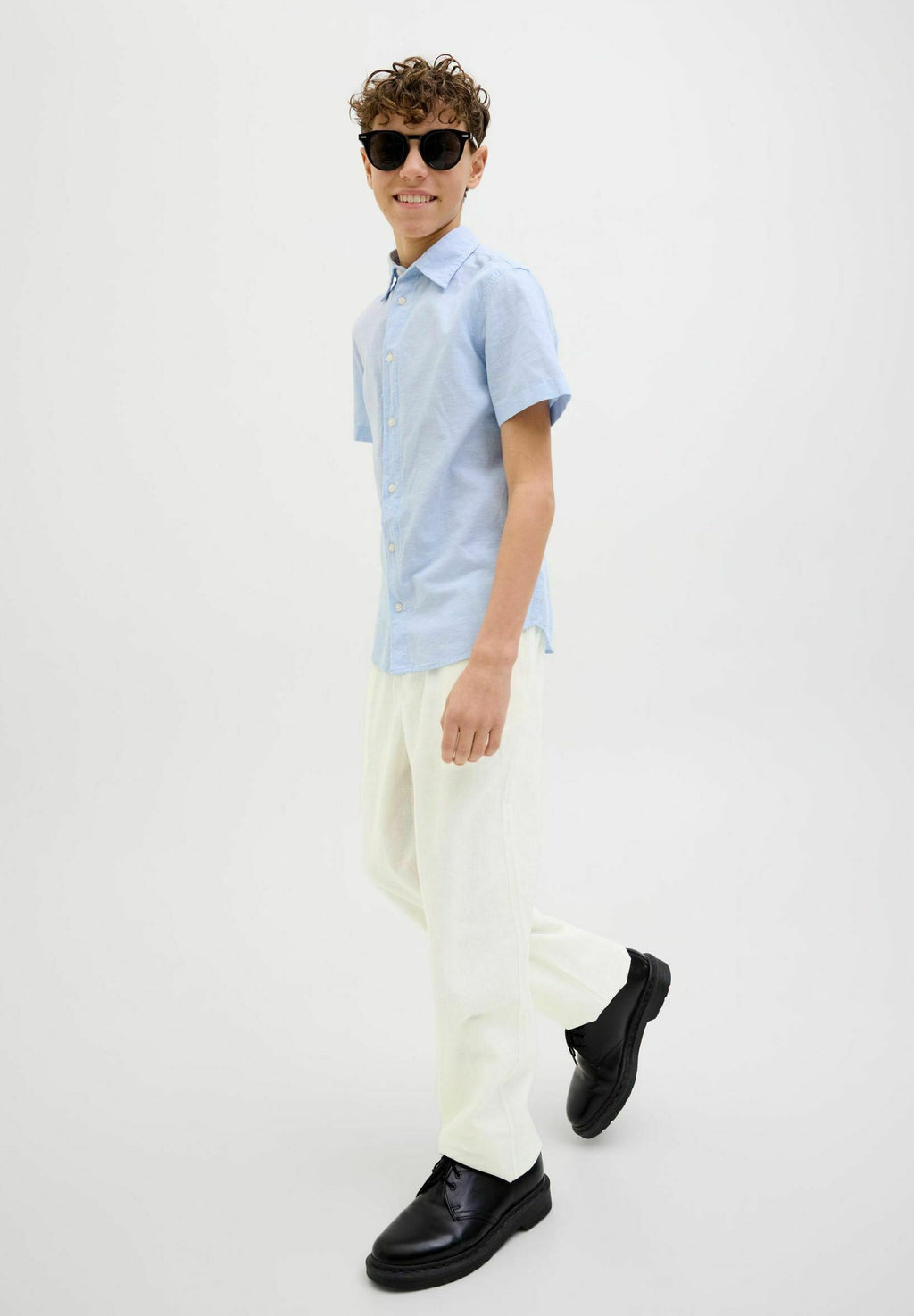 Wide-leg Wide-leg Junior - Trousers - off white