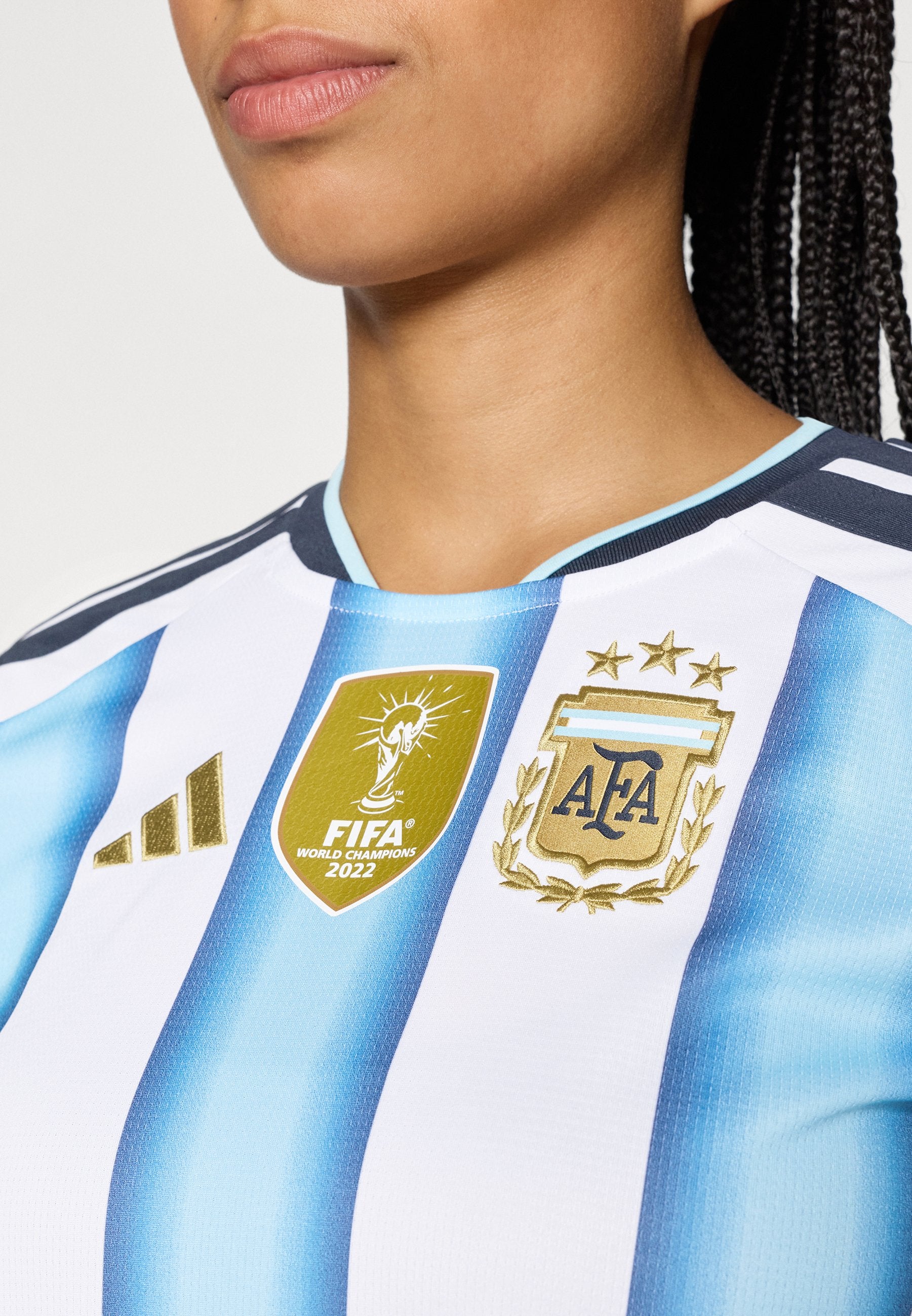 ARGENTINA 26 HOME - National team wear - white/icey blue/light blue
