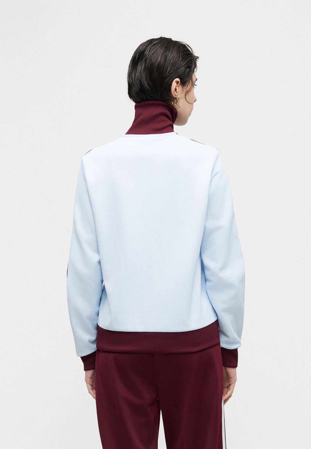 CLASSIC TT - Zip-up sweatshirt - crystal sky/maroon