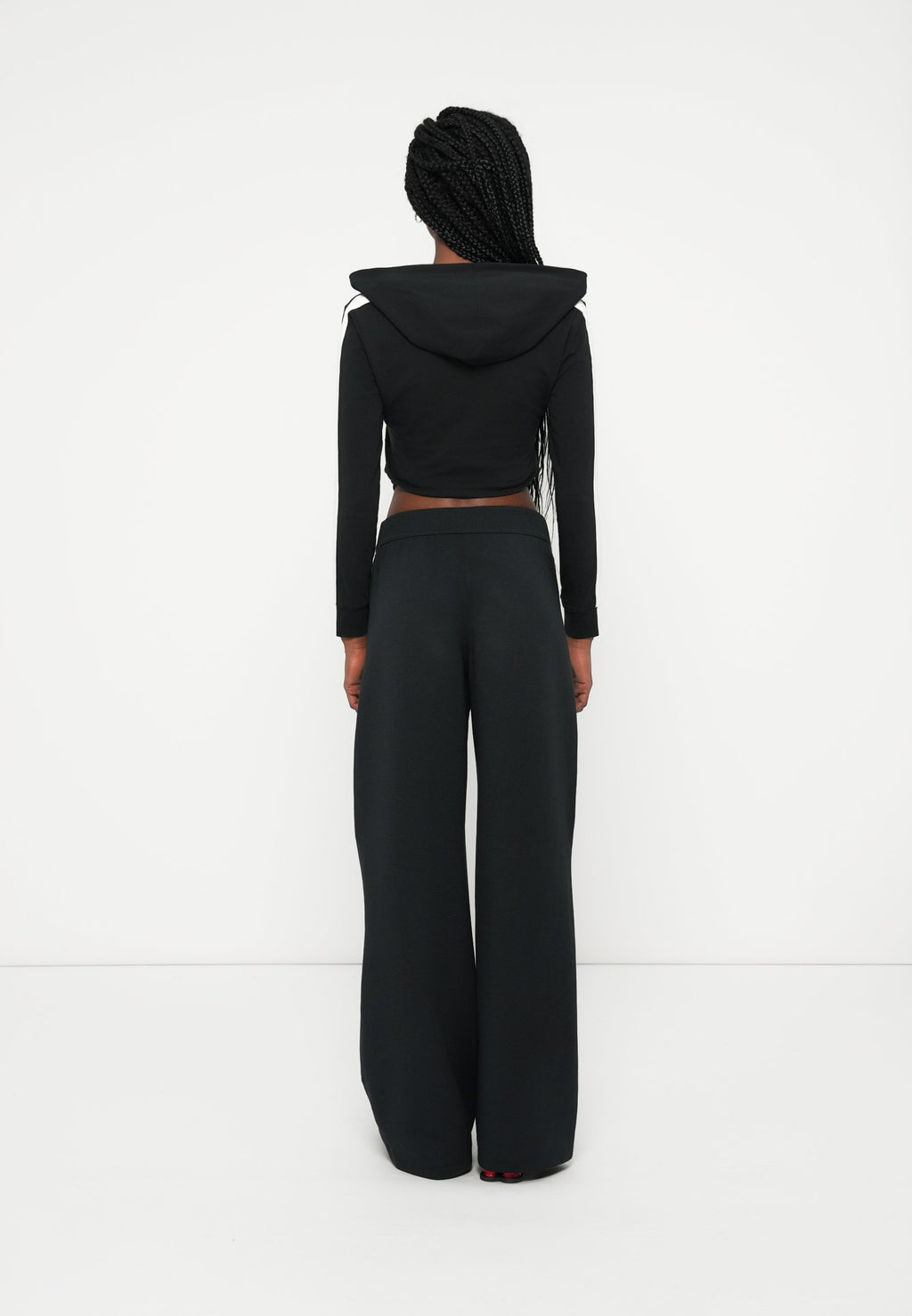 FLARE  - Tracksuit bottoms - black/dark smoke grey