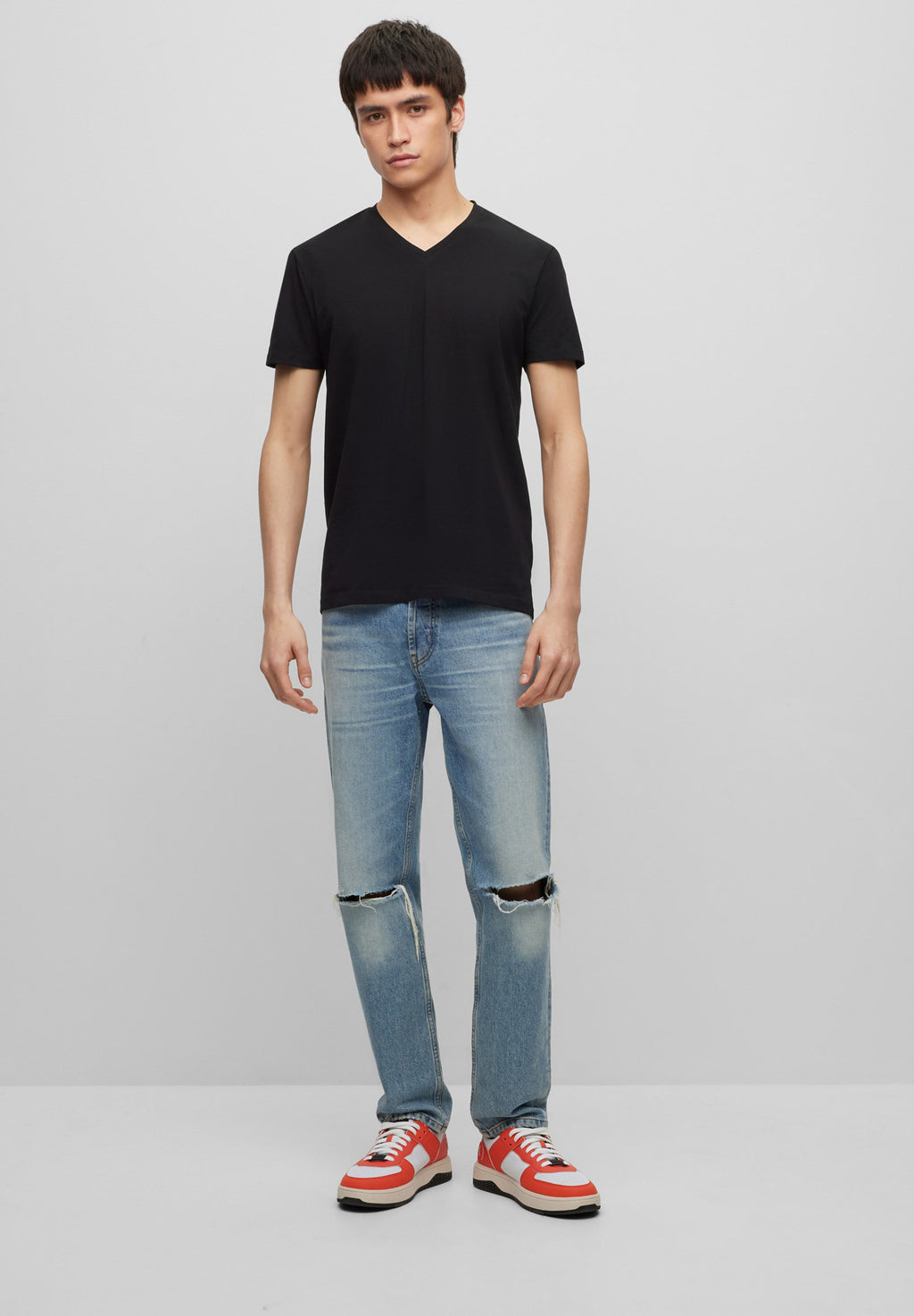 2 PACK - Basic T-shirt - black/white