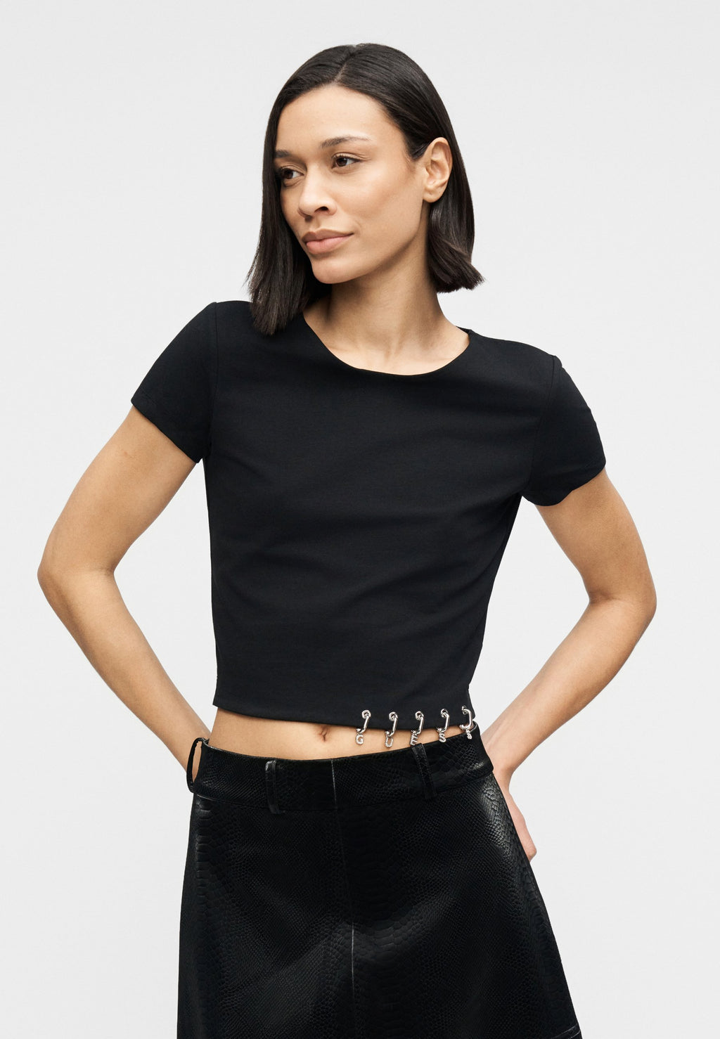 ELISABETTE - Print T-shirt - jet black