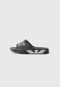 CRUSHER DISTANCE - Slippers - black/silver-coloured