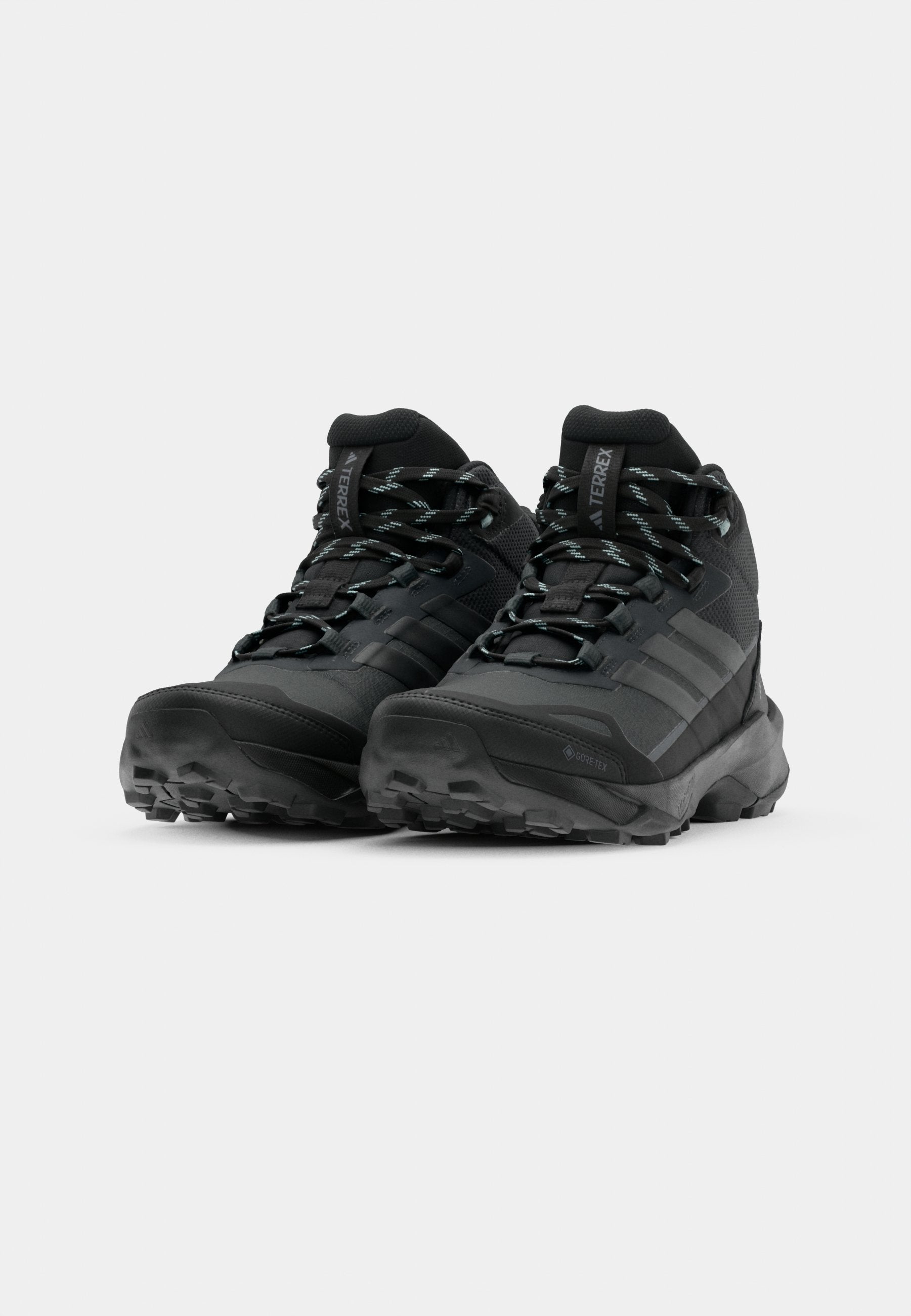 TERREX SKYCHASER AX5 MID GORE-TEX HIKING - Hiking shoes - carbon/core black/semi flash aqua