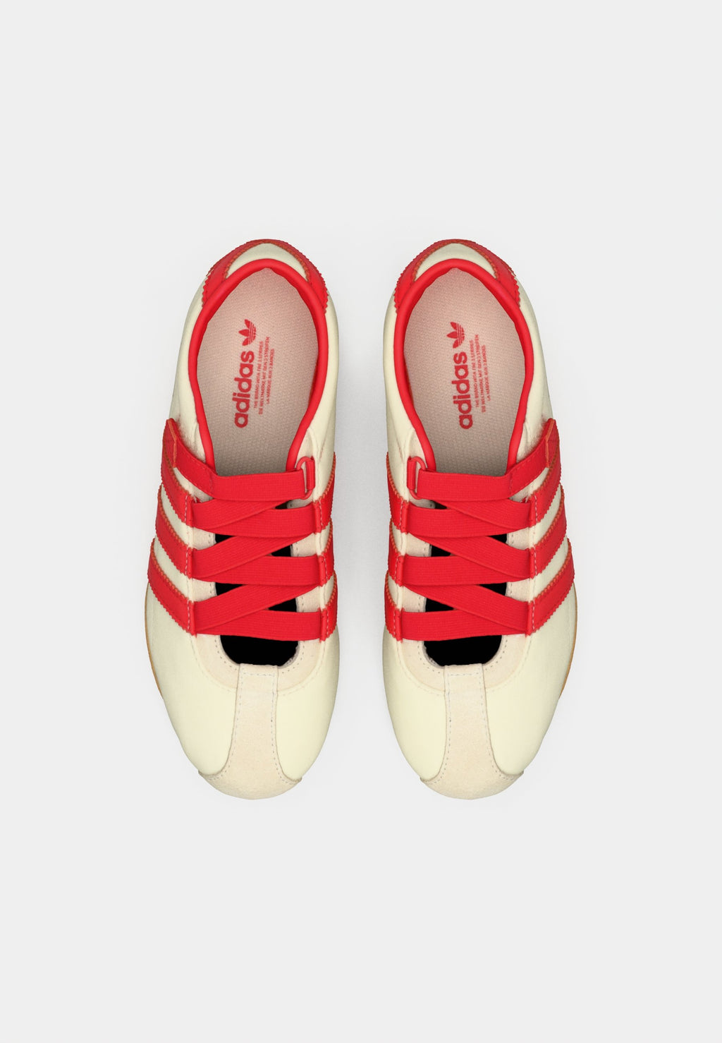 TOKYO MARY JANE BALLERINE - Baskets basses - blanc crème/rouge/métallisé doré