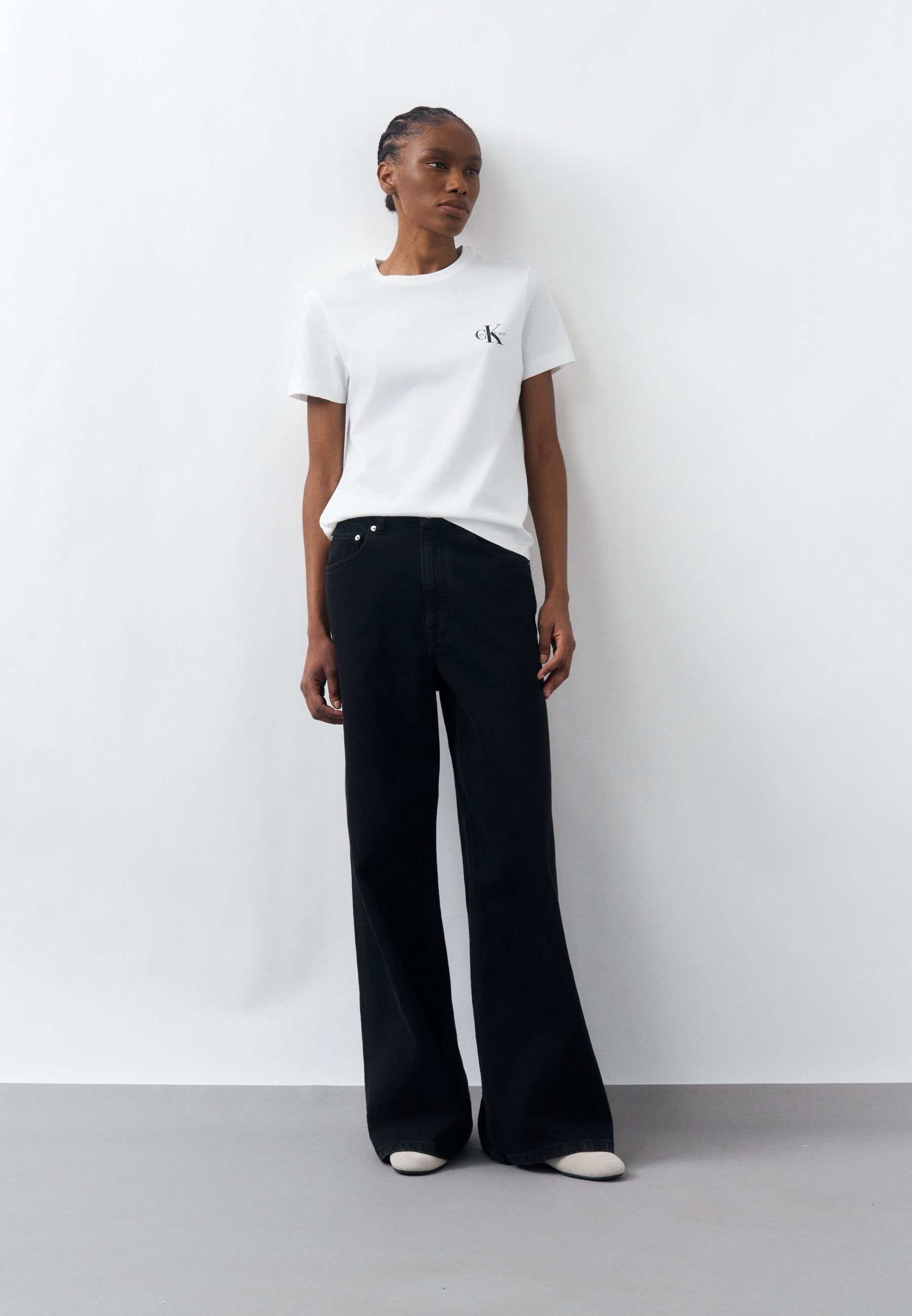 MONOLOGO TEE 2 PACK - Basic T-shirt - vanilla custard/white