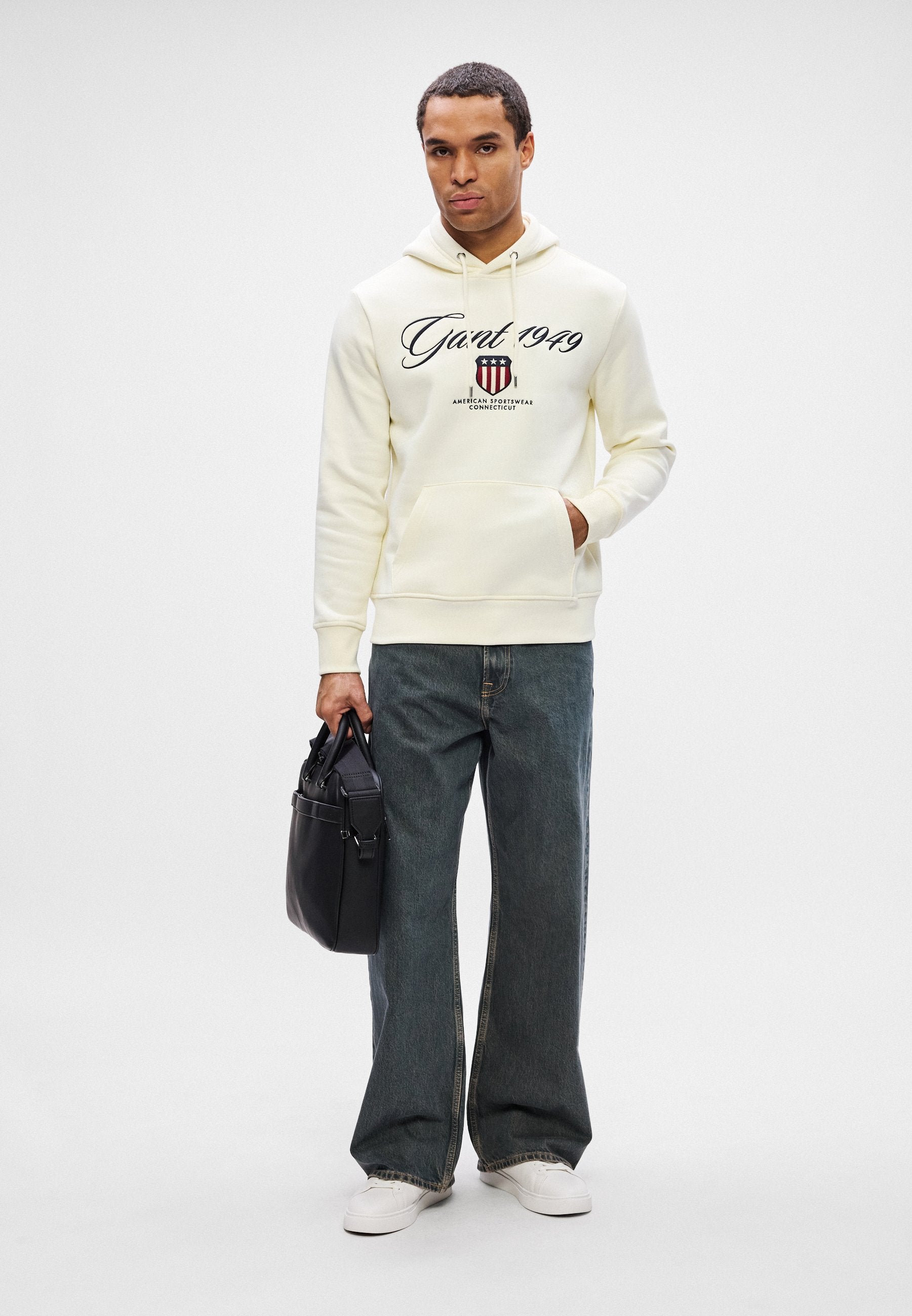 GRAPHIC HOODIE - Hoodie - cream