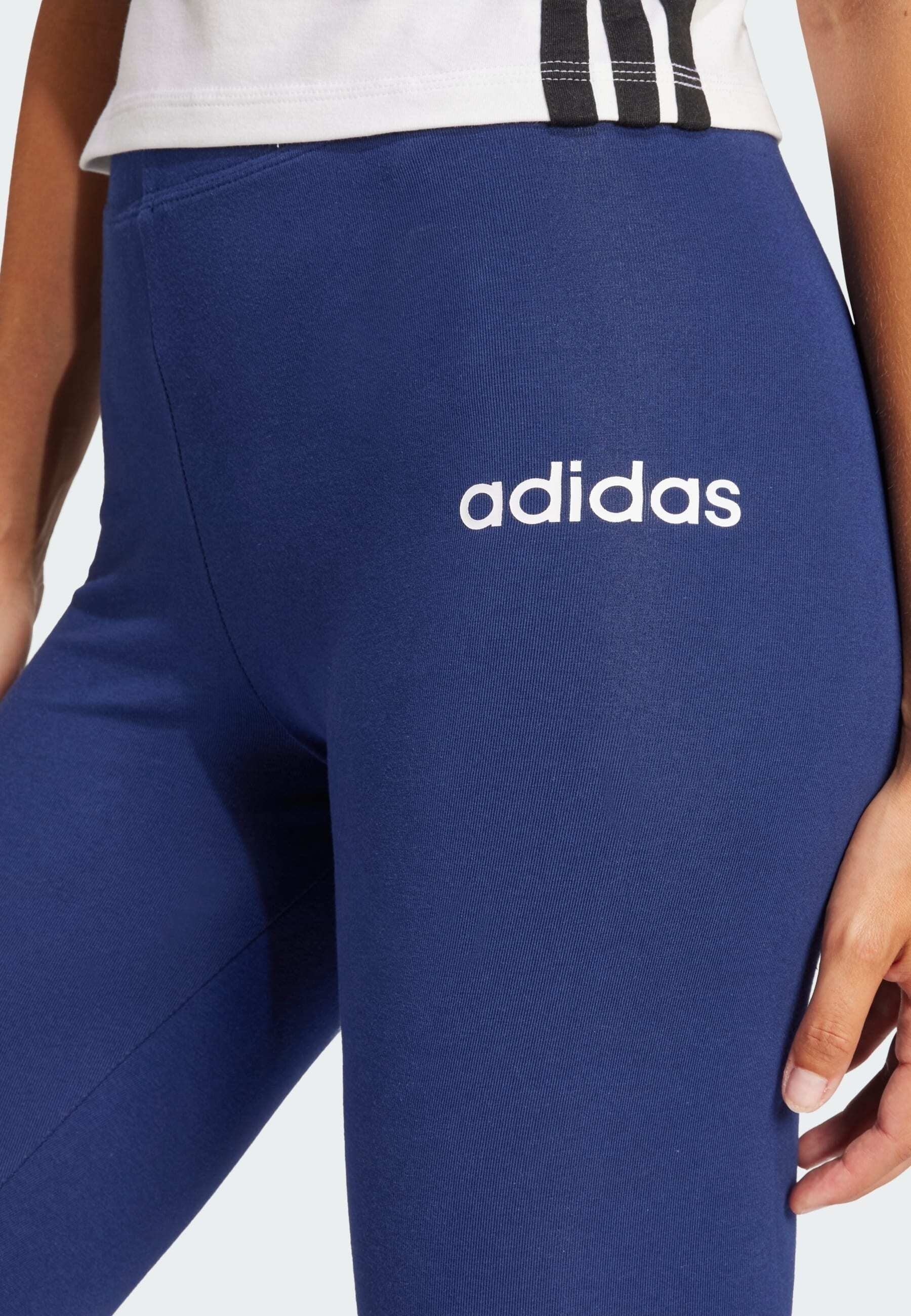 ESSENTIALS LINEAR - Leggings - dark blue white