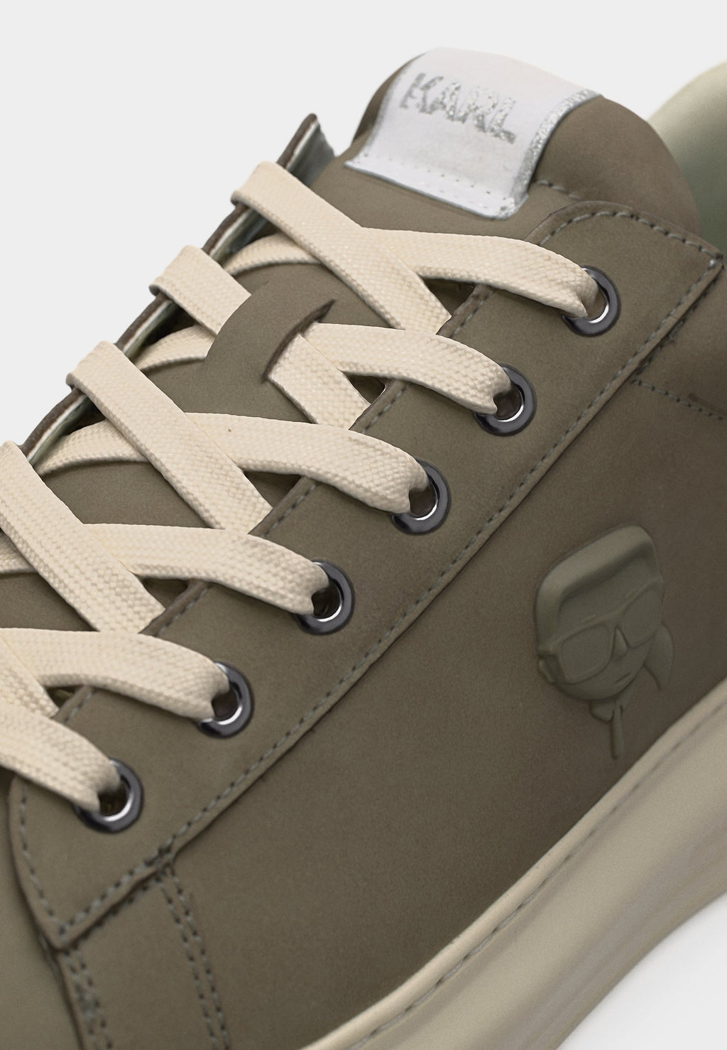 KAPRI MENS RELIEF LACE - Trainers - light khaki