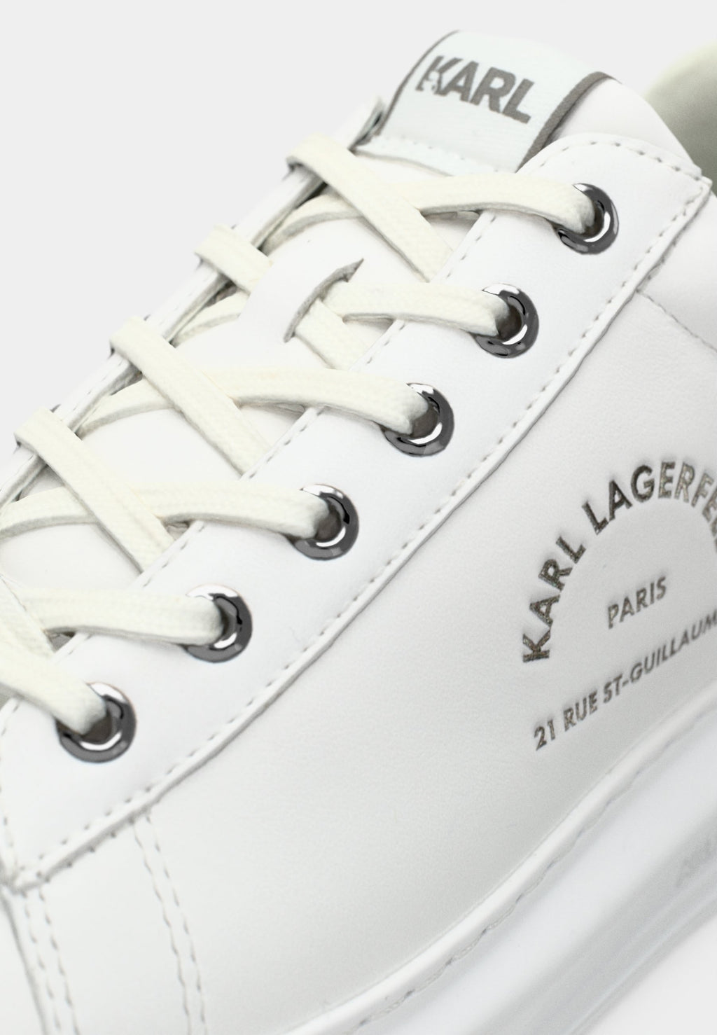 KAPRI MAISON LACE - Trainers - white/silver-coloured
