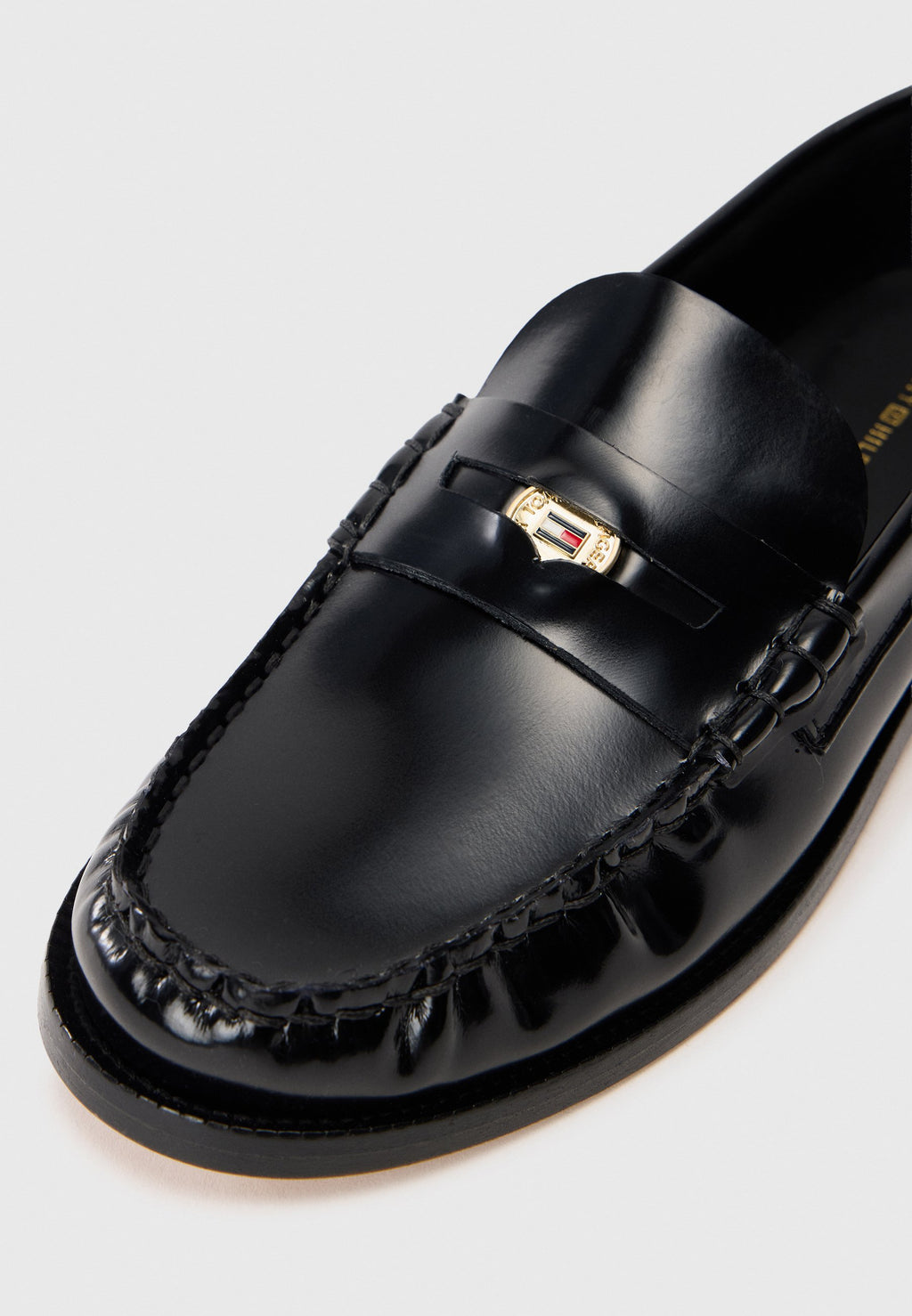 PATENT LEATHER CUSHIONED LOAFERS - Slip-ons - black
