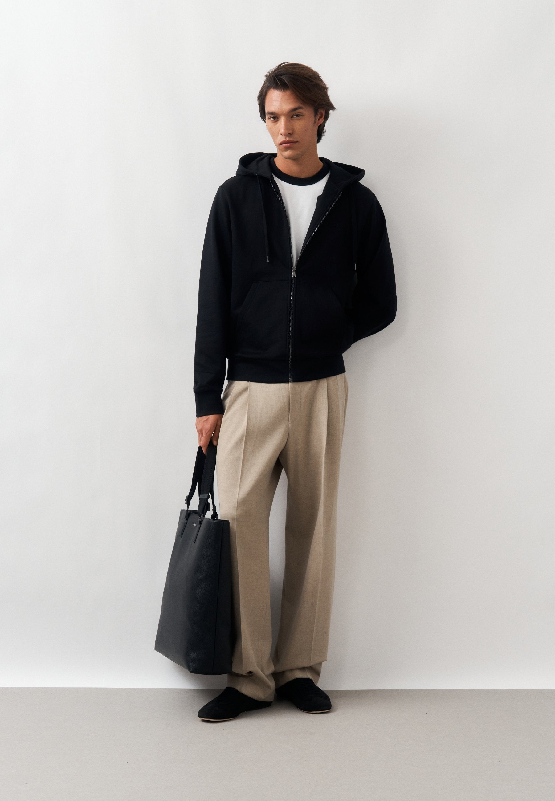 UNISEX - Zip-up sweatshirt - black
