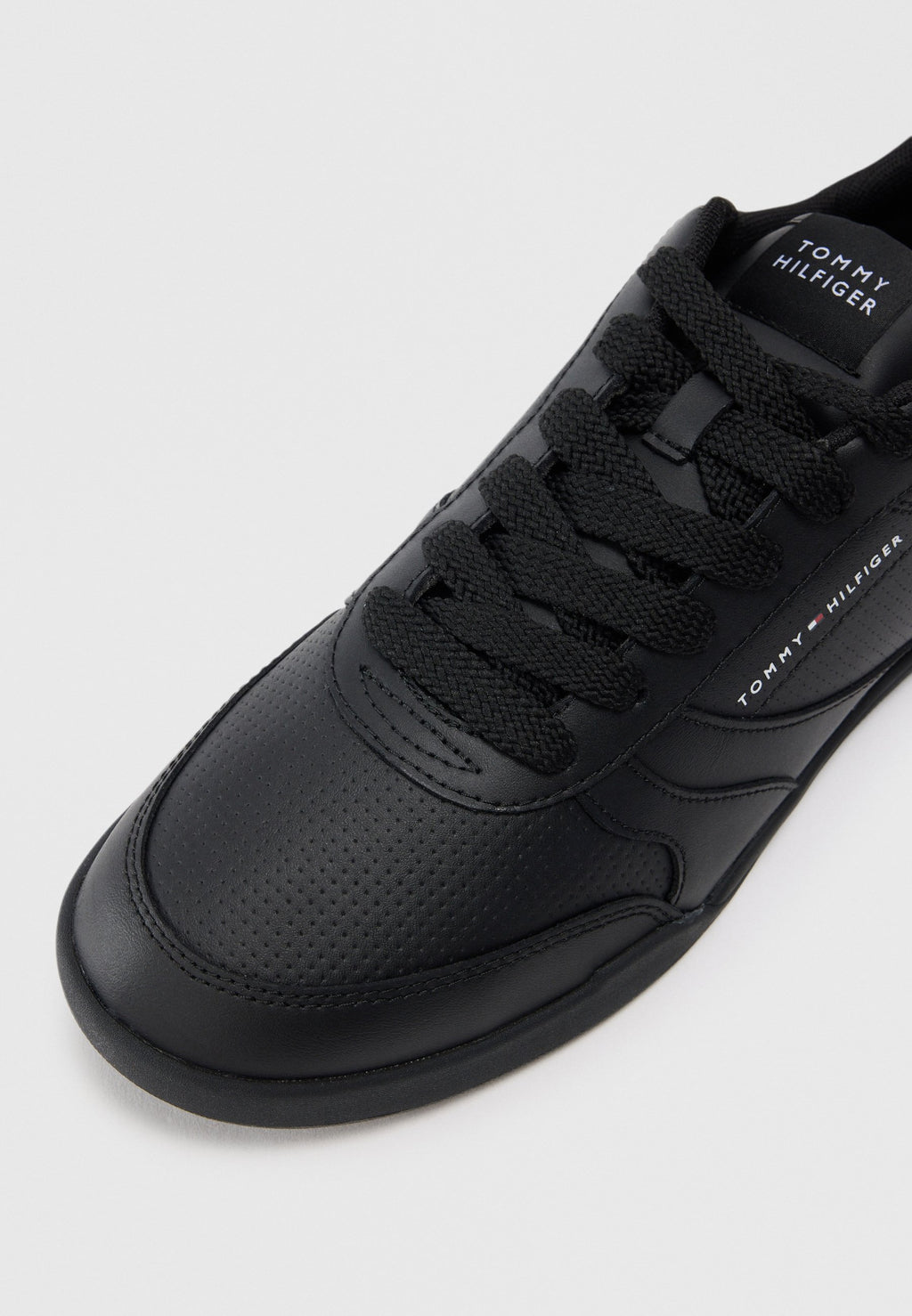 DEBOSSED LOGO CUPSOLE TRAINERS WITH LEATHER - Trainers - black
